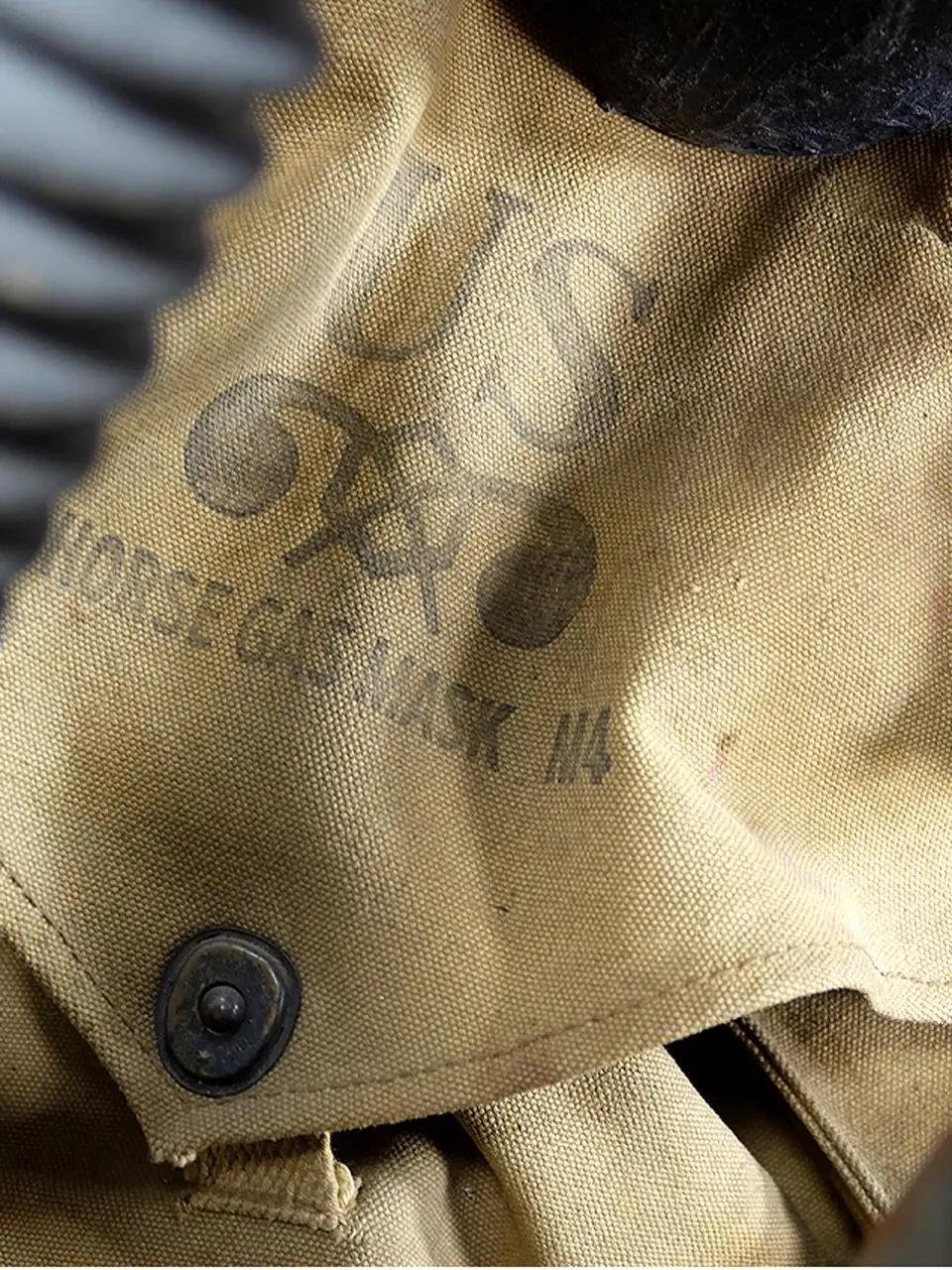 Seltene M4 Leder WWII Pferd Gasmaske (amerikanisch) im Angebot