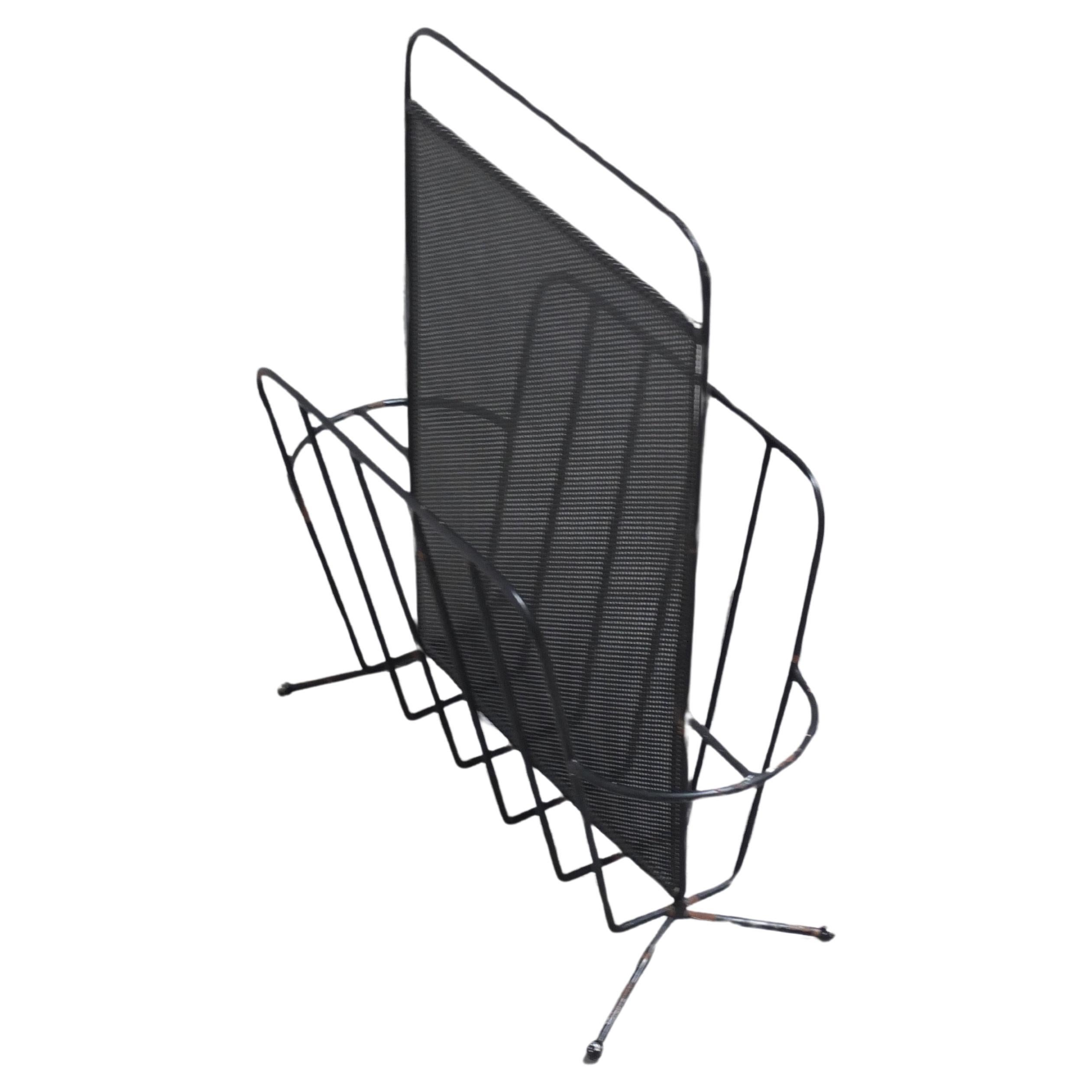 Rare Magazine Holder by Mathieu Matégot for Artimeta, 1950s