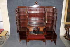 Rare Mahogany Adams Paint Decorated Edwards and Roberts Monumental Breakfront