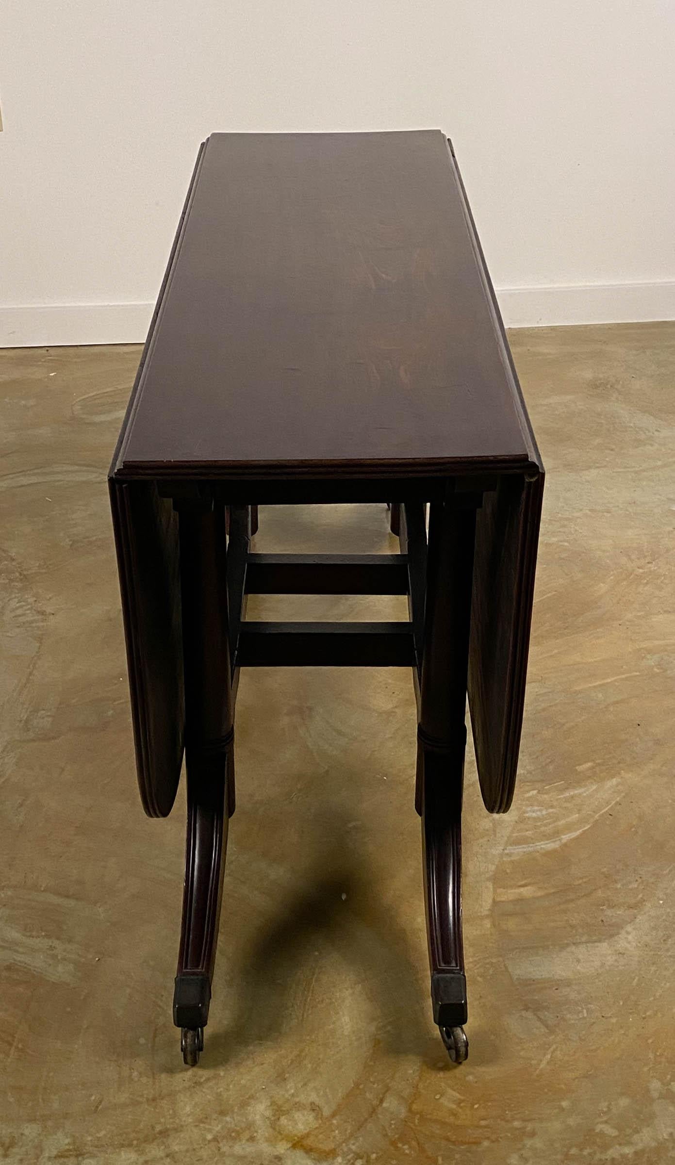 Rare Mahogany Cumberland Action Dining Table Possibly Duncan Phyfe Workshop For Sale 2