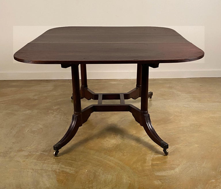 Federal Rare Mahogany Cumberland Action Dining Table Possibly Duncan Phyfe Workshop For Sale