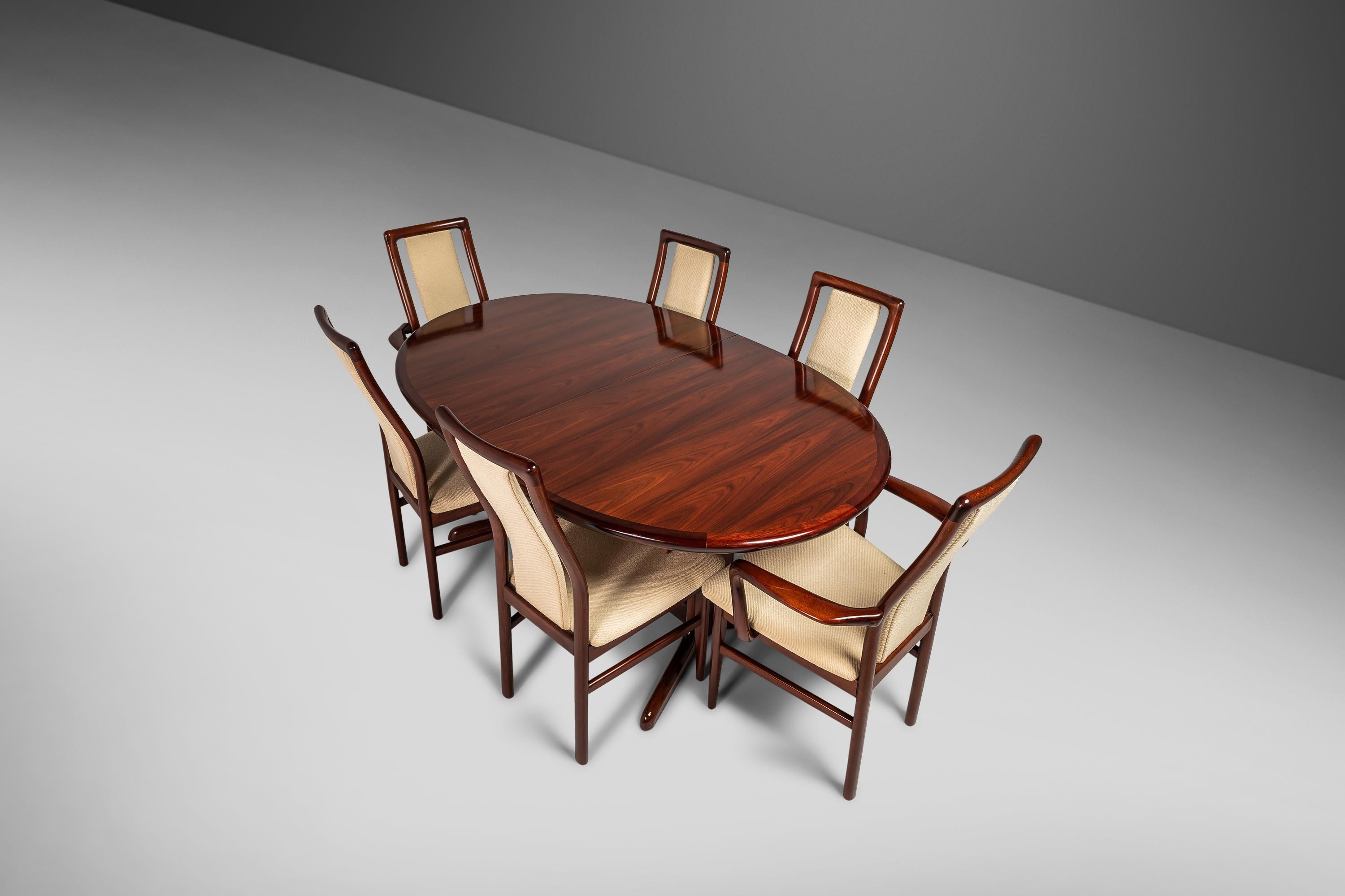 Rare Mahogany Extension Dining Table & Set of Six (6) Chairs Set by Schou 5
