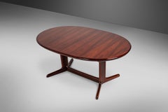 Rare Mahogany Extension Dining Table & Set of Six (6) Chairs Set by Schou
