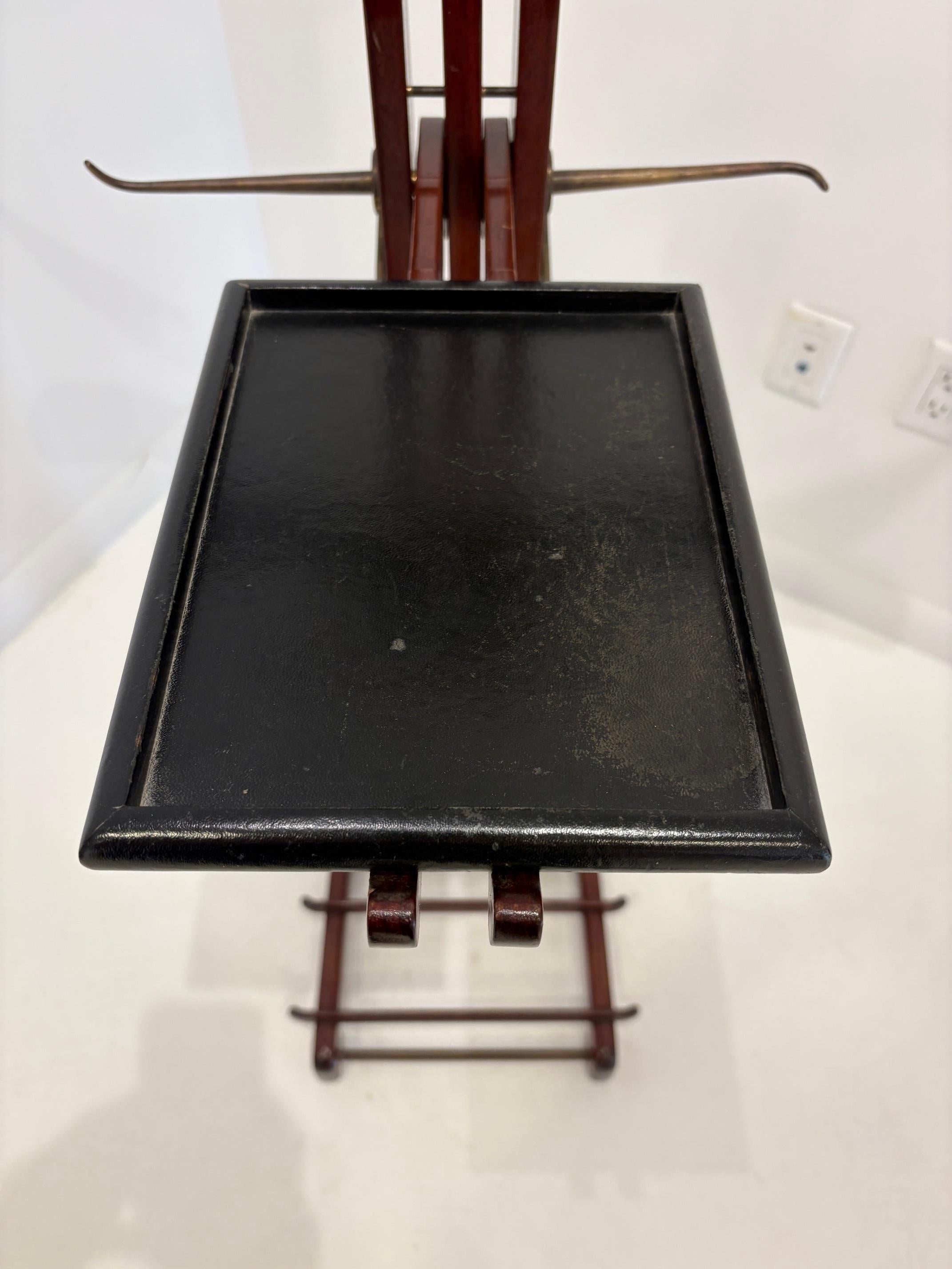 Rare Mahogany Gentleman's Valet by Paul Dupré Lafon for Hermès. For Sale 7