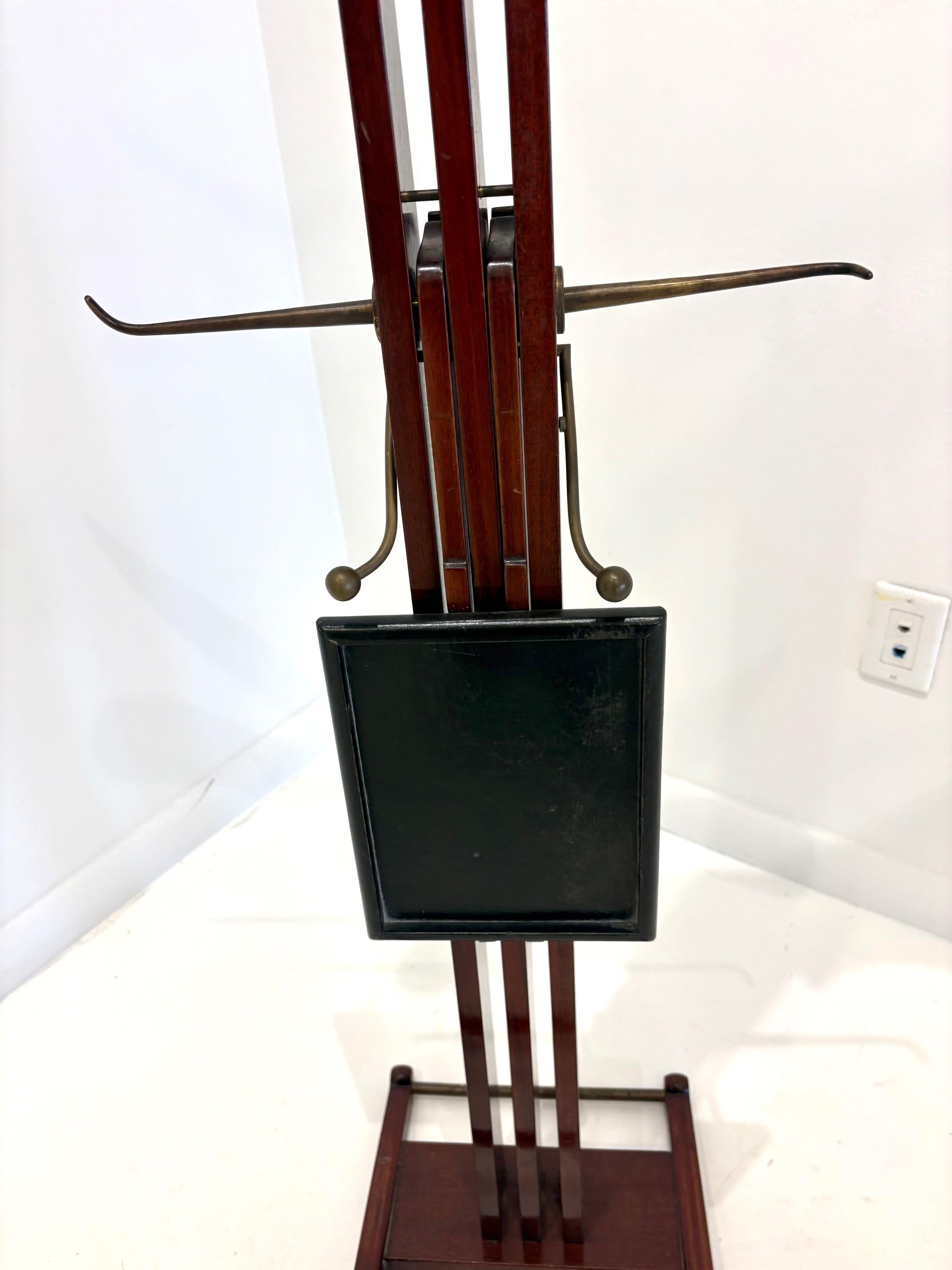 Rare Mahogany Gentleman's Valet by Paul Dupré Lafon for Hermès. For Sale 8