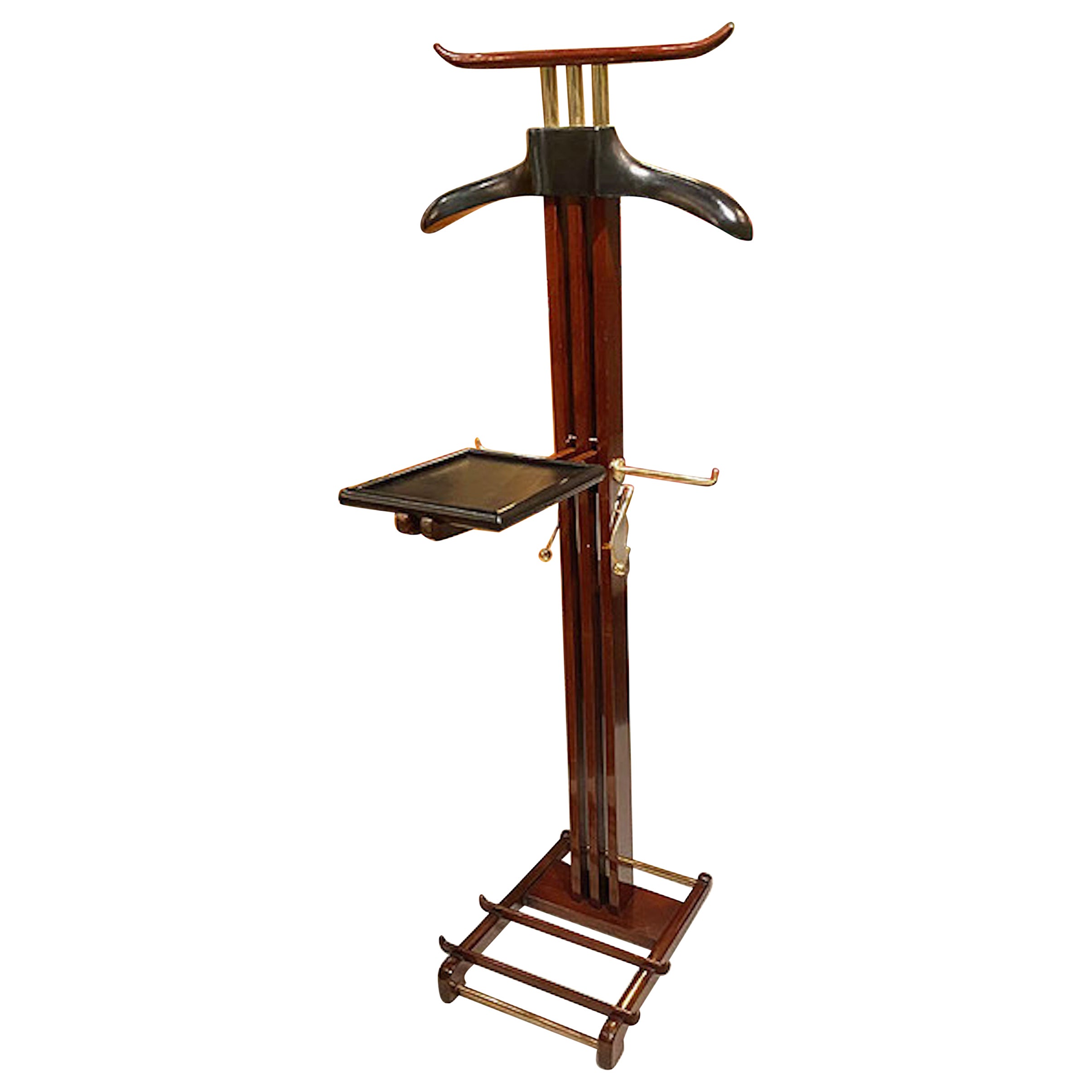 Rare Mahogany gentleman's valet by Paul Dupre Lafon for Hermes