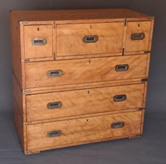Rare Mahogany Marine Commode Stamped Army & Navy Csl