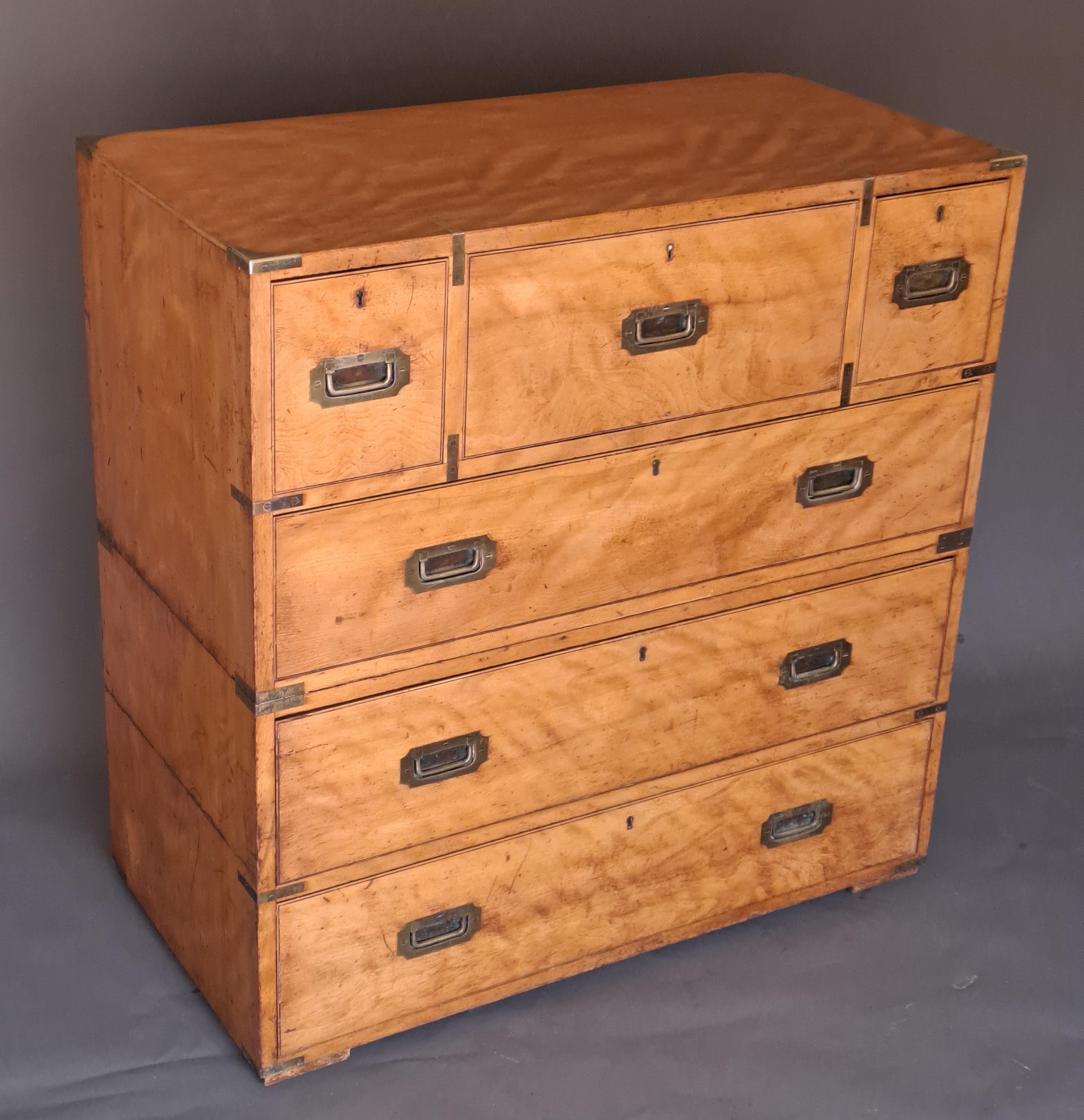 Campaign Rare Mahogany Marine Commode Stamped Army & Navy Csl