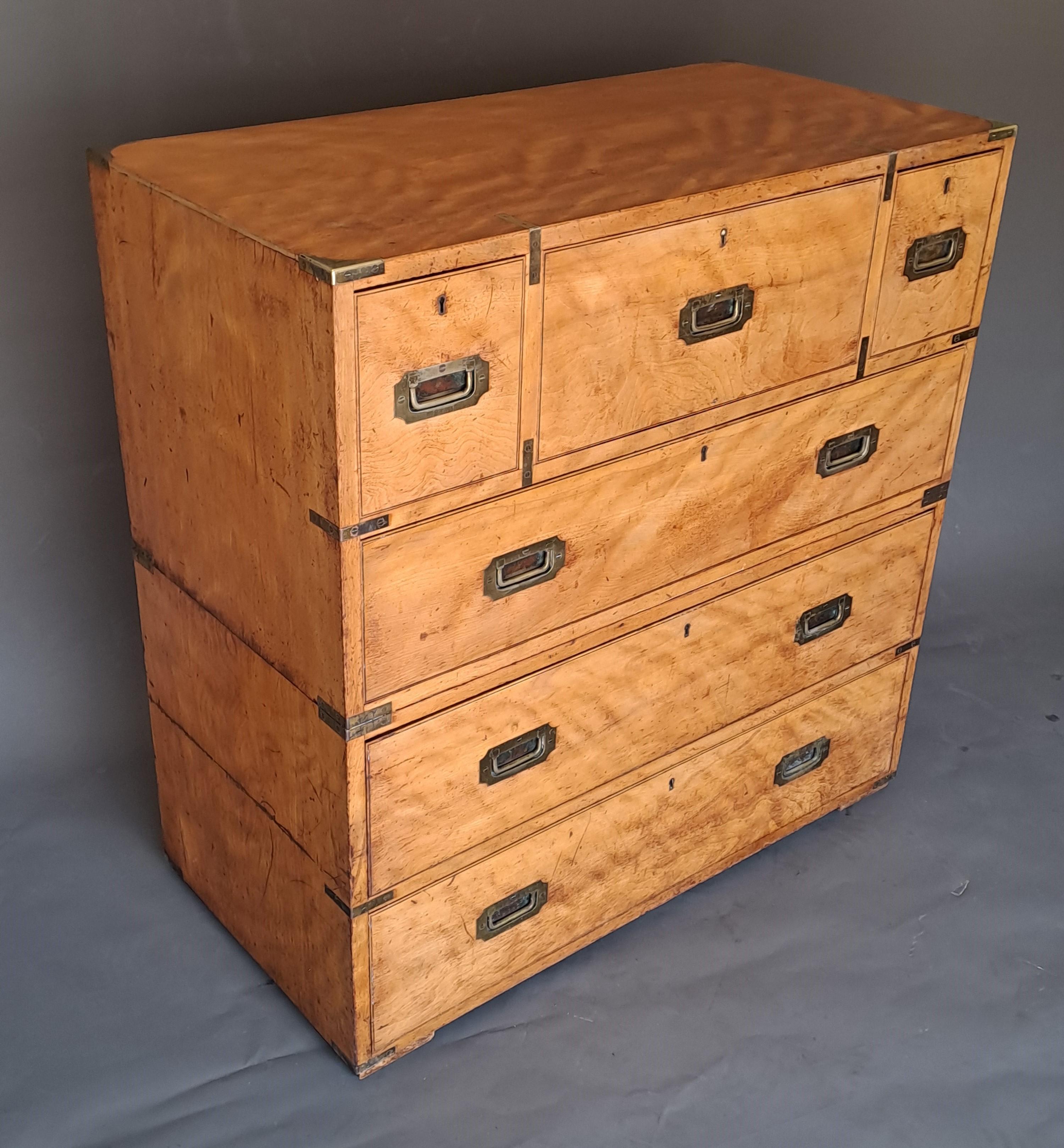 19th Century Rare Mahogany Marine Commode Stamped Army & Navy Csl