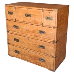 Antique Rare Mahogany Marine Commode Stamped Army & Navy Csl