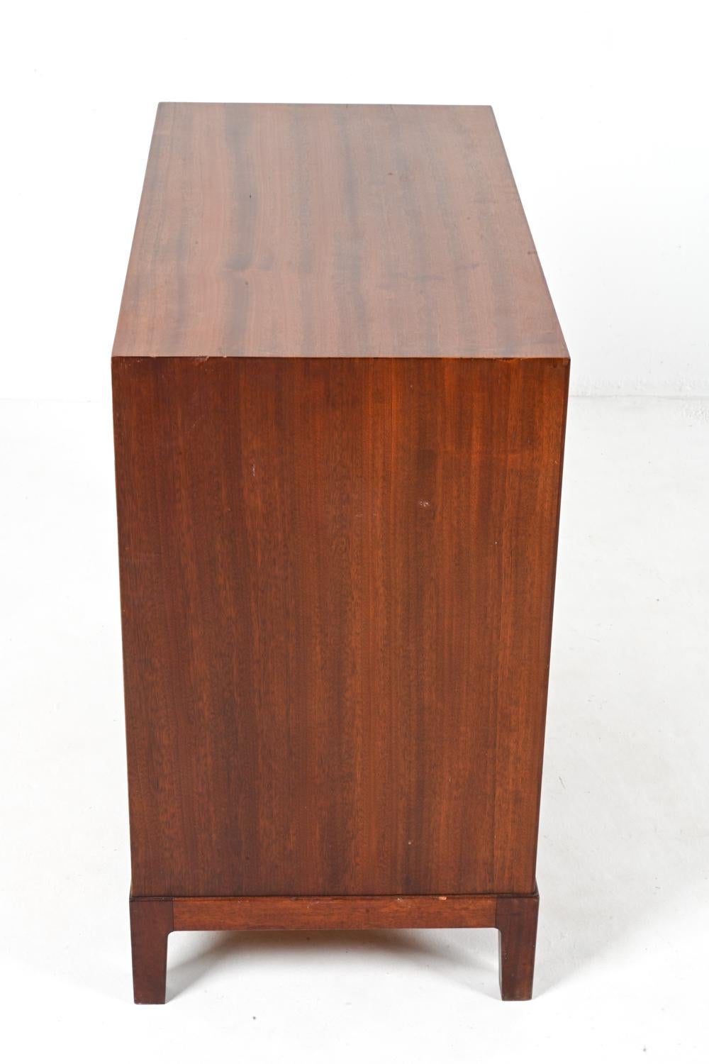 Rare Mahogany Three-Drawer Chest by Ole Wanscher for A. J. Iversen, c. 1940's For Sale 11
