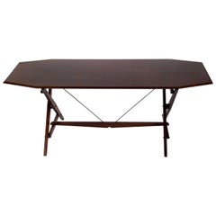 Rare table/bureau Cavalletto en acajou 'TL2' de Franco Albini pour Poggi, Italie