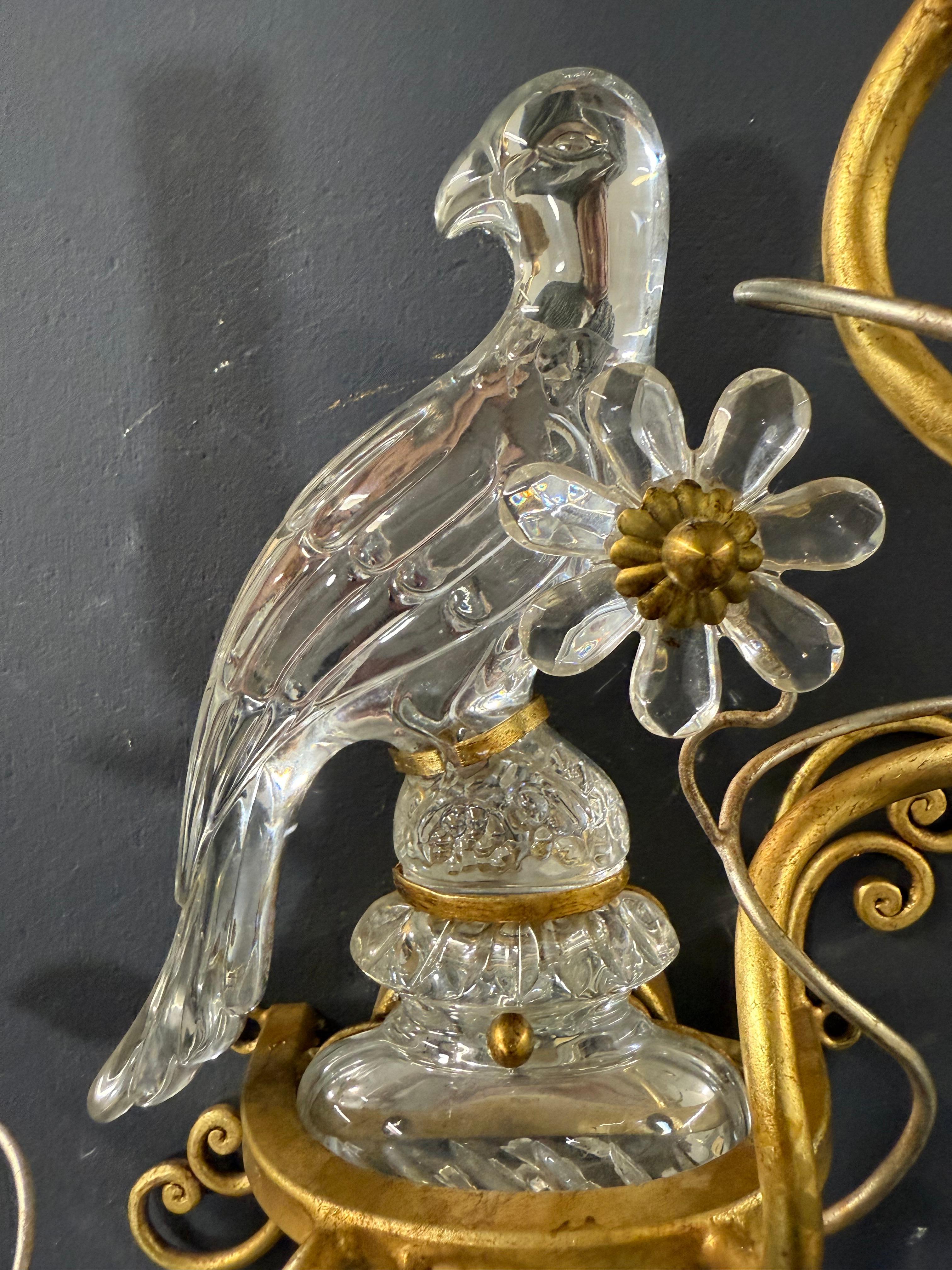 Français Rare applique perroquet Maison Bagues en vente
