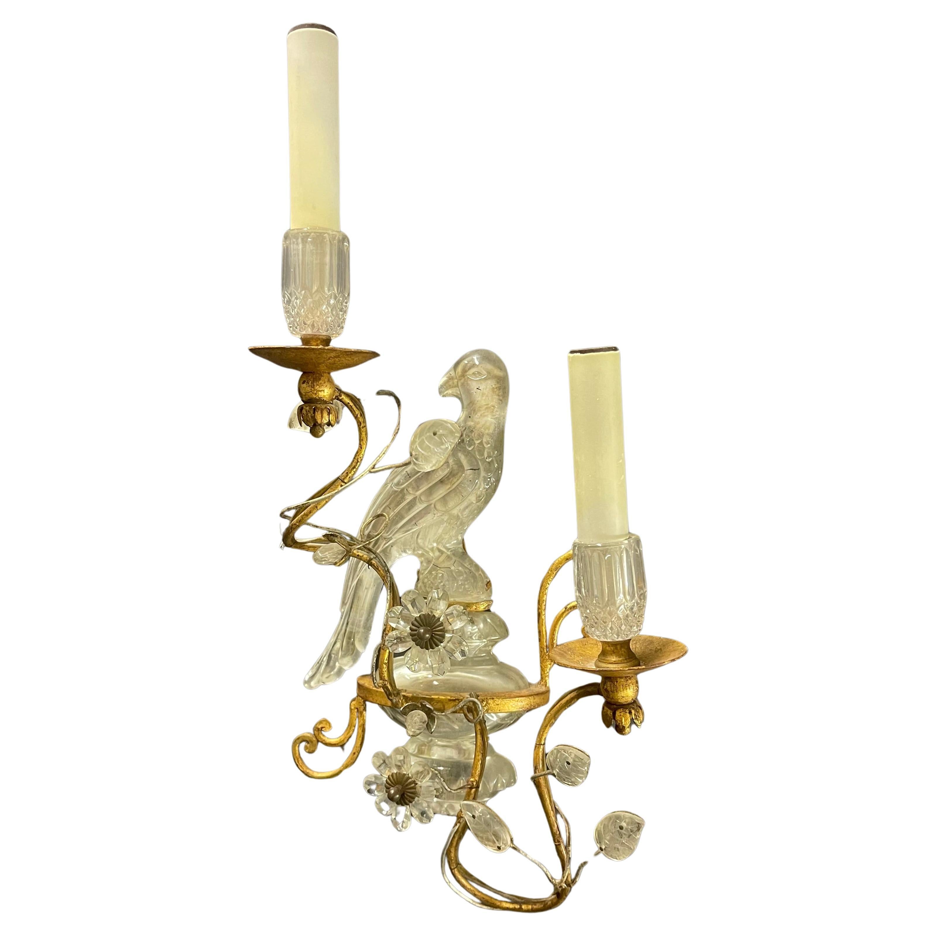 Rare Maison Baguès Sconce with Wonderful Details For Sale