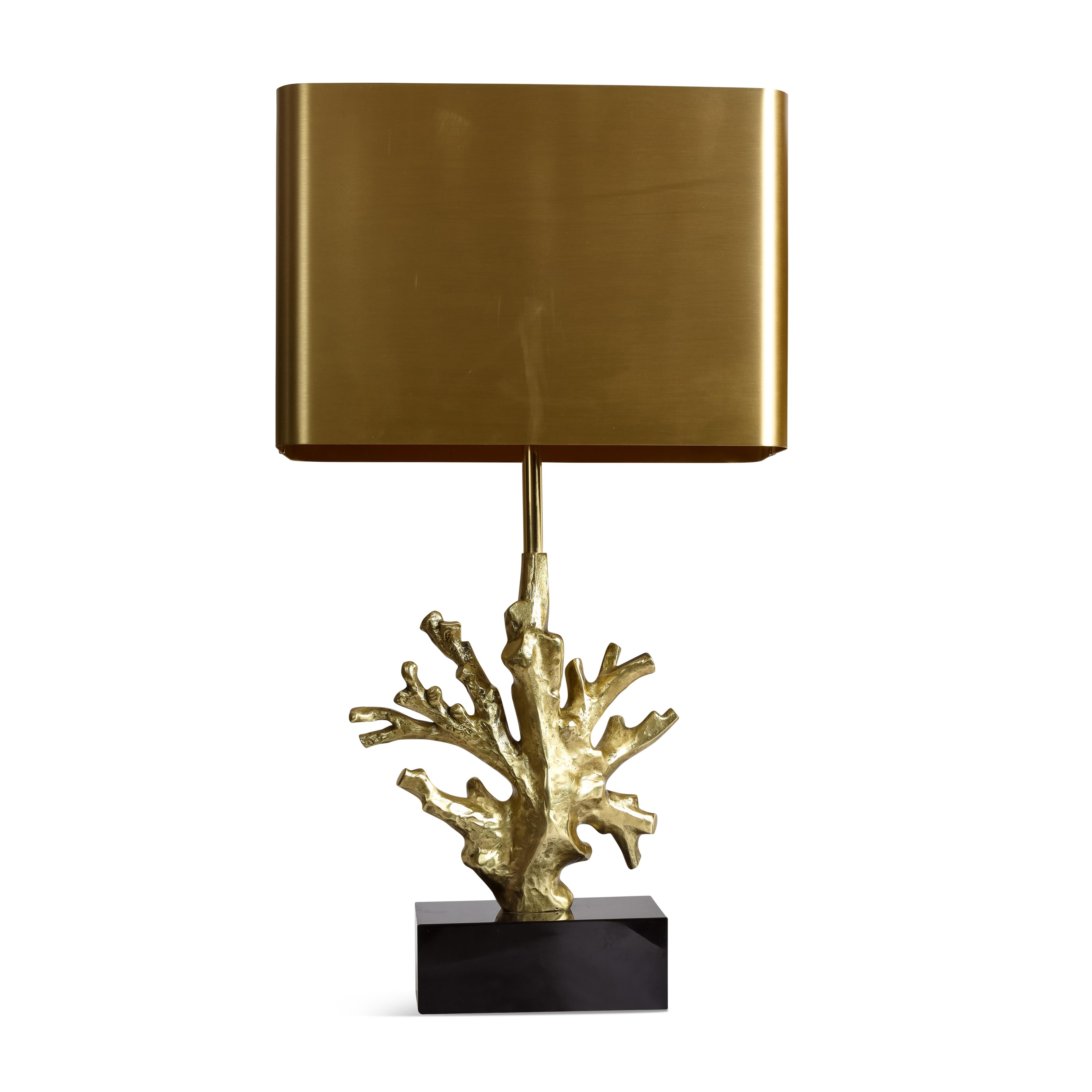 Gilt Rare Maison Charles Corail Table Lamps For Sale