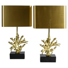 Rare Maison Charles Corail Table Lamps