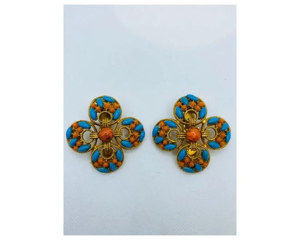 Rare Maison De Fou Massive Haute Couture Art Glass Runway Vintage Earrings Very High Quality Rare

In Great condition

size is approximately 2 ½ inches by 2 ½ inches

Maison de Fou, French for 