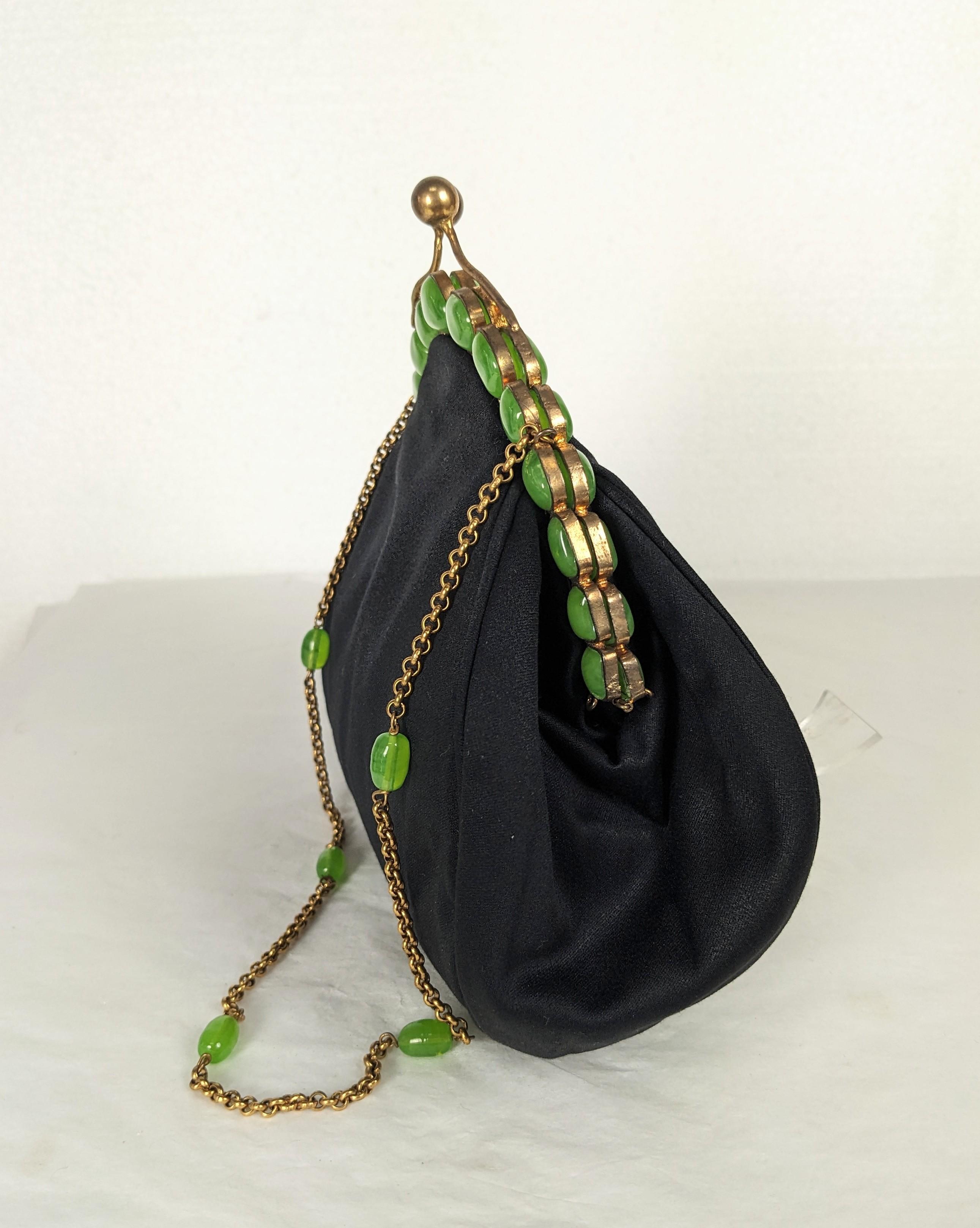 Rare Maison Gripoix Poured Glass Evening Bag In Good Condition For Sale In New York, NY