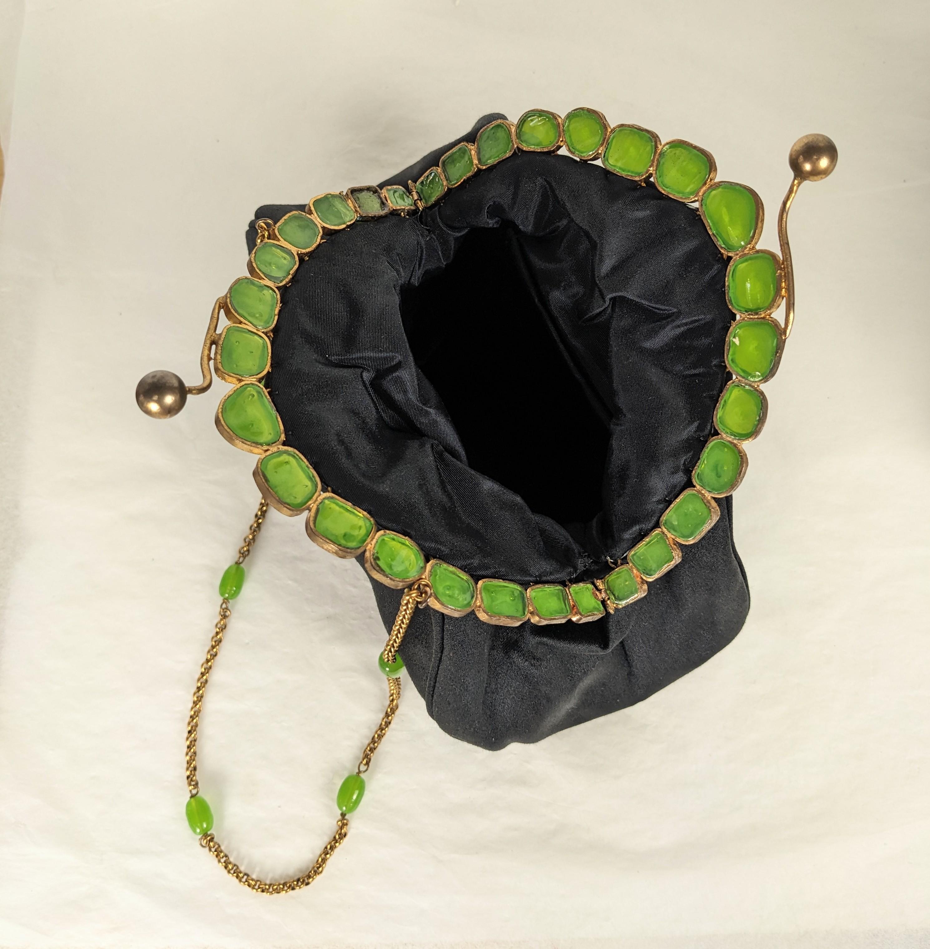 Rare Maison Gripoix Poured Glass Evening Bag For Sale 3