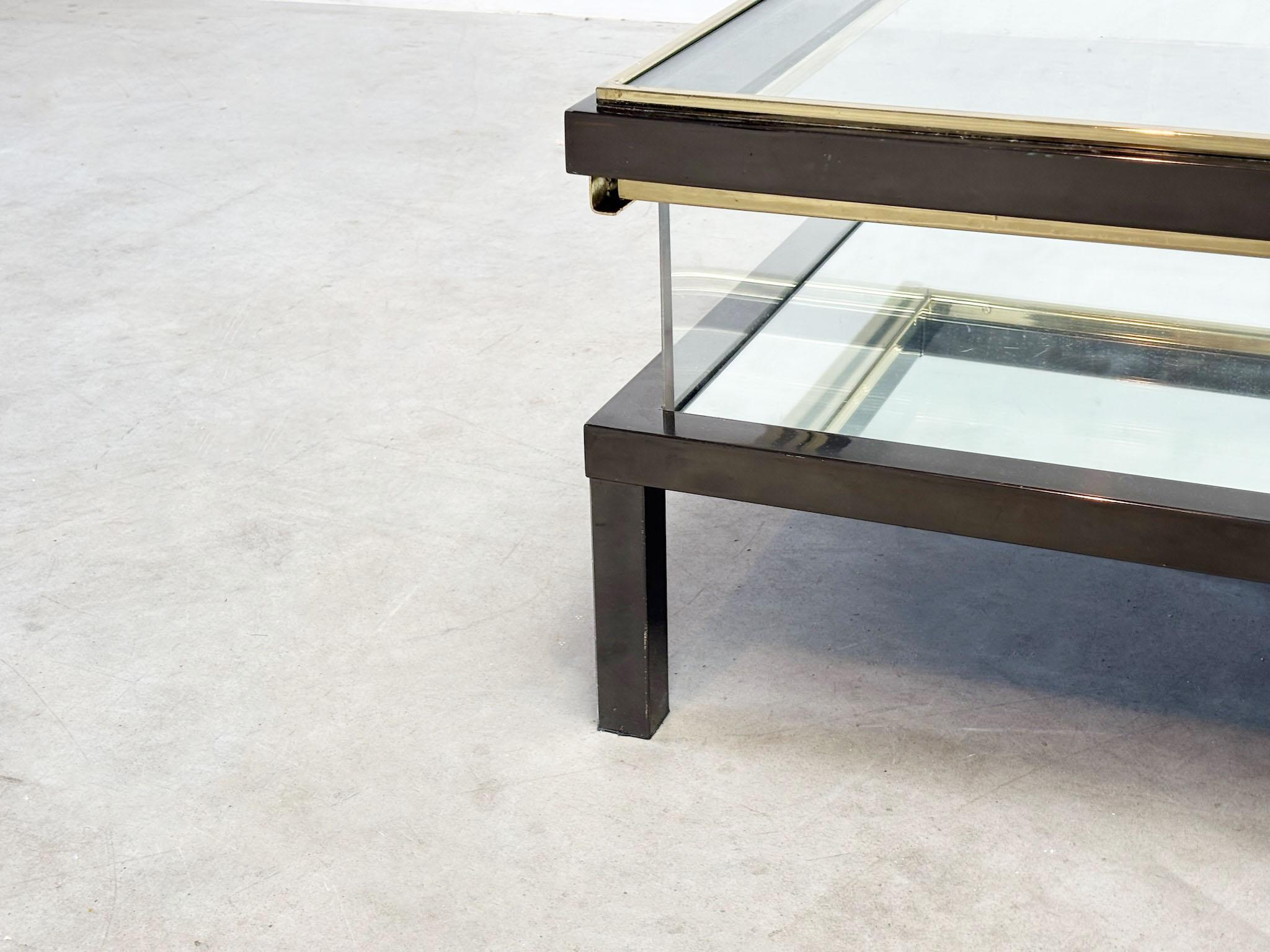 Rare Maison Jansen (attr.) sliding coffee table with bottle holder For Sale 4