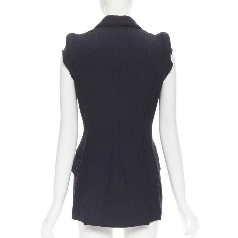 rare MAISON MARGIELA 1990 deconstructed padded shoulder cigarette jacket  IT40 For Sale at 1stDibs