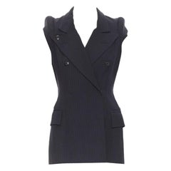seltene MAISON MARGIELA 1990 dekonstruierte Zigarettenjacke mit gepolsterten Schultern IT40