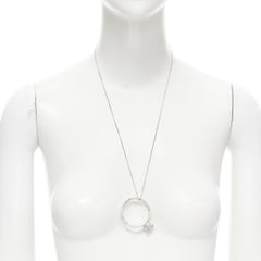 rare MAISON MARGIELA 2010 silver aluminium foil wrapped XL diamond ring pendant