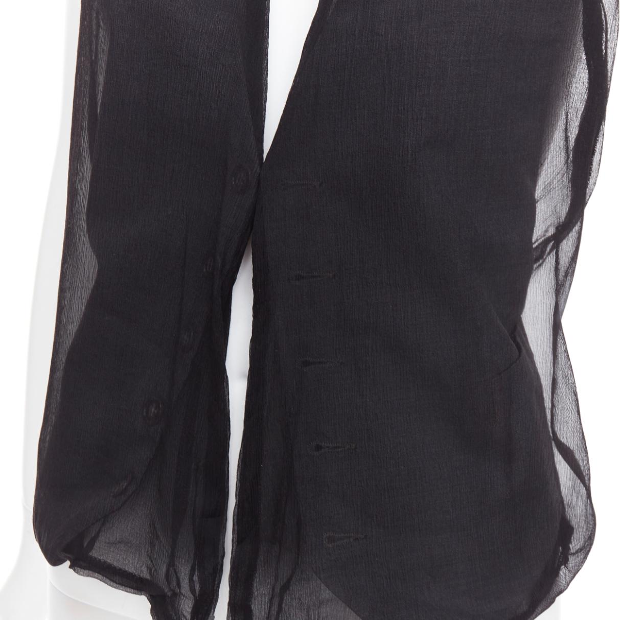rare MAISON MARGIELA ARTISANAL Vintage black silk overlay tromp loeil waistcoat 4
