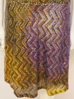 Rare Maison Margiela John Galliano 2016 Iridescent Sequin Halter dress