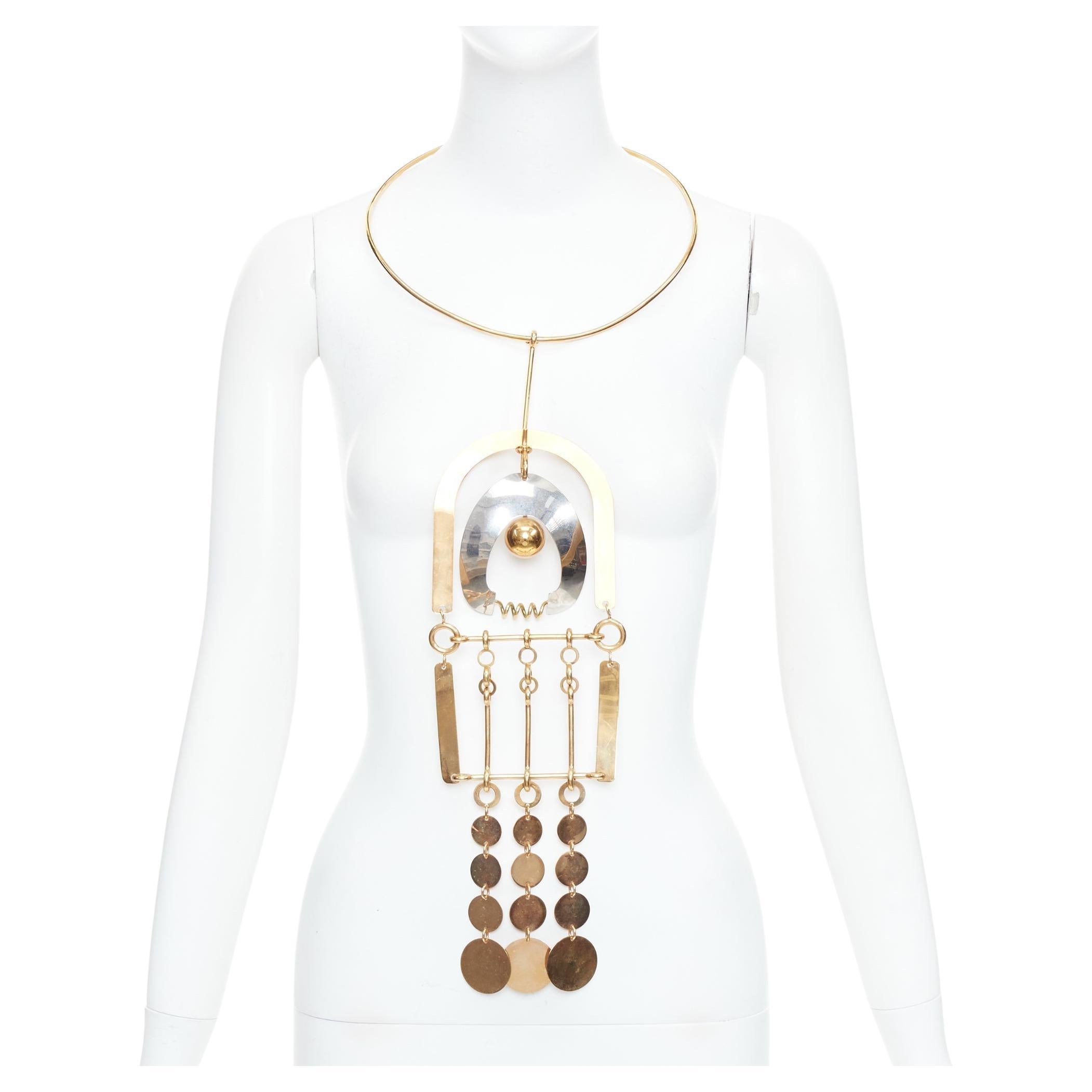 rare MAISON MARGIELA John Galliano Runway tribal statement collar necklace For Sale