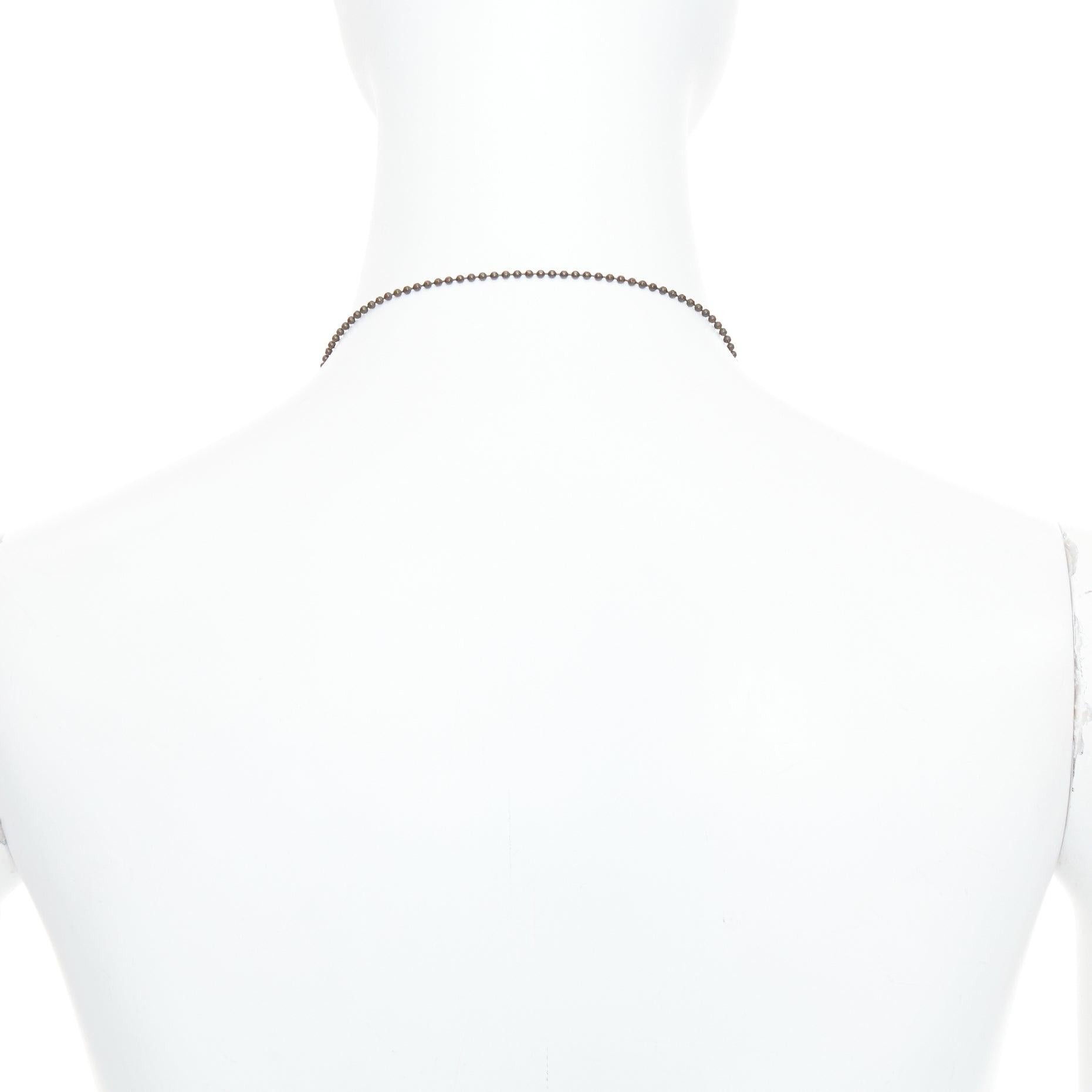 MAISON MARGIELA Line 11 Collier déconstruit vintage avec chaîne et bague en perles en vente 1
