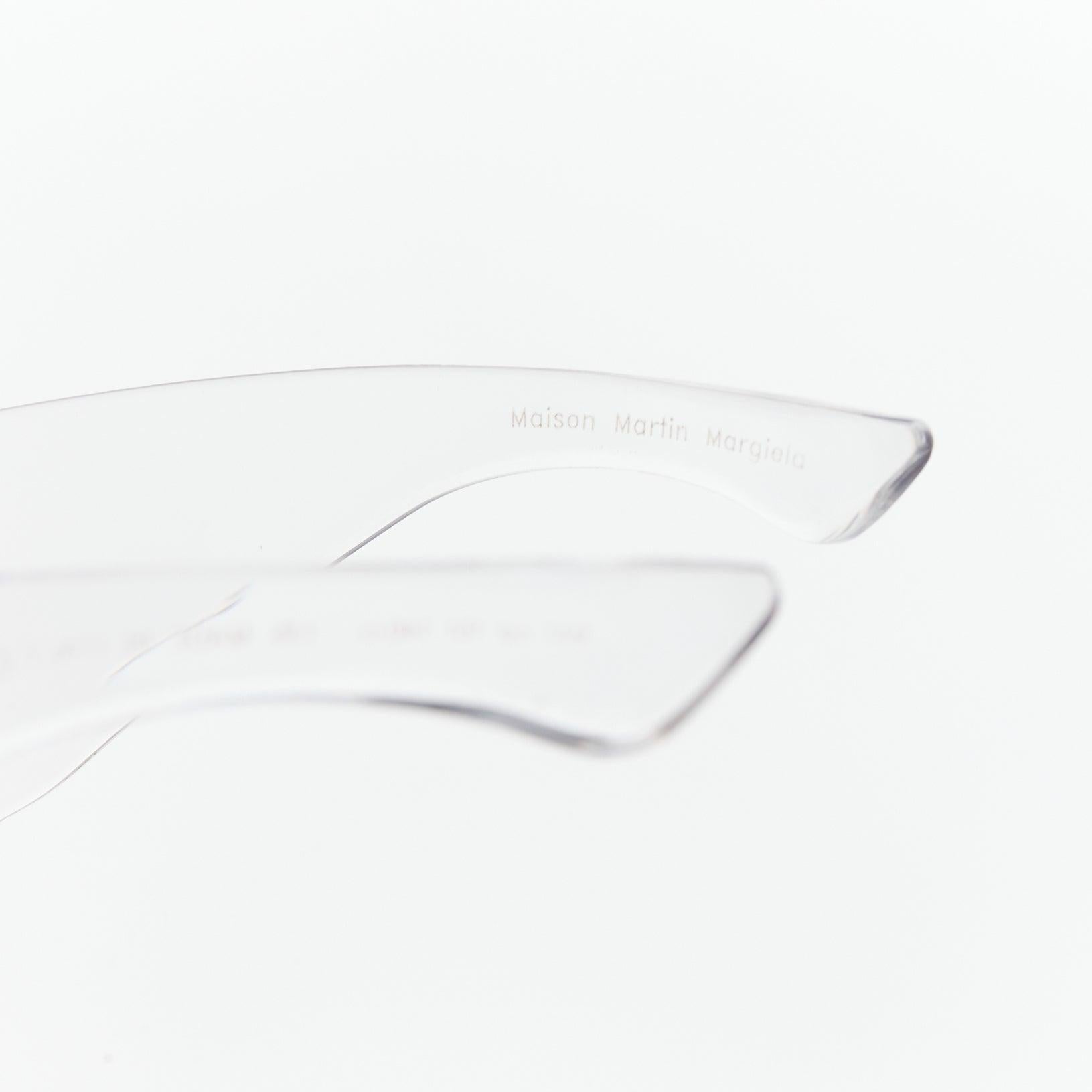 rare MAISON MARTIN Margiela 2008 Runway MA1 Incognito clear shield sunglasses en vente 1