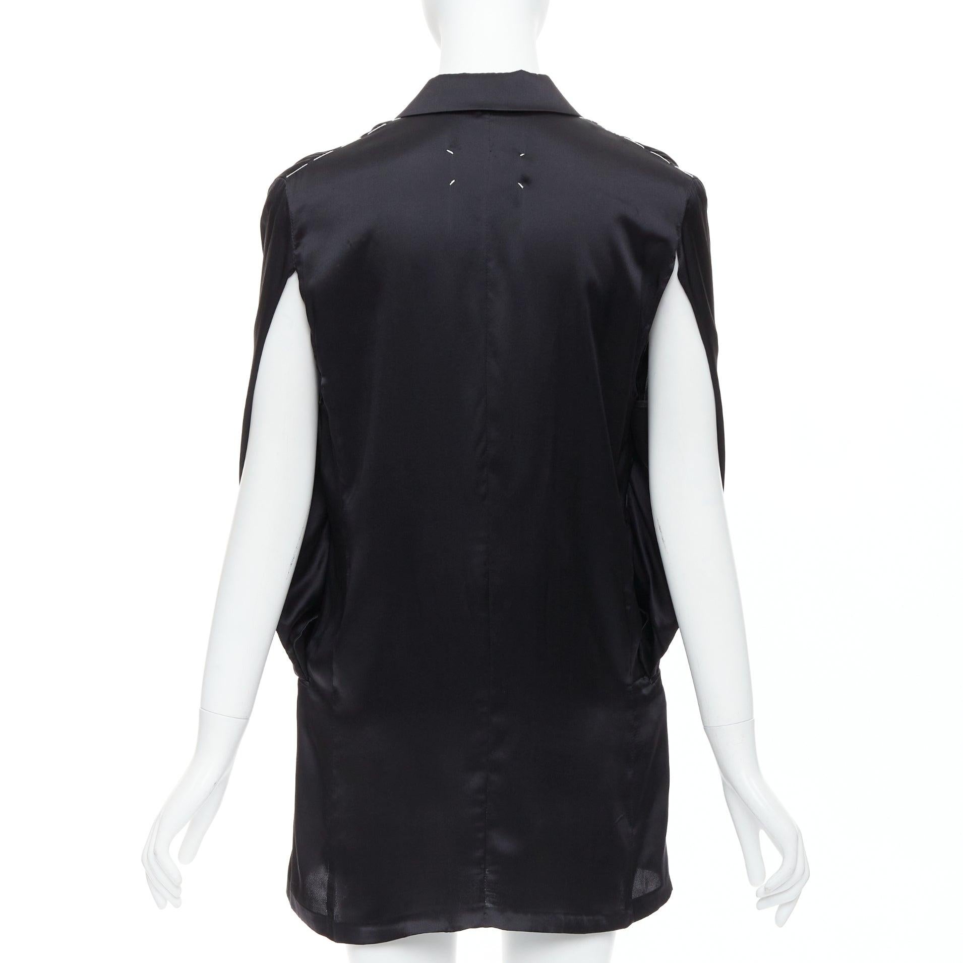 De las mujeres raro MAISON MARTIN MARGIELA 2012 Pasarela vestido blazer negro con mangas remetidas IT36 en venta