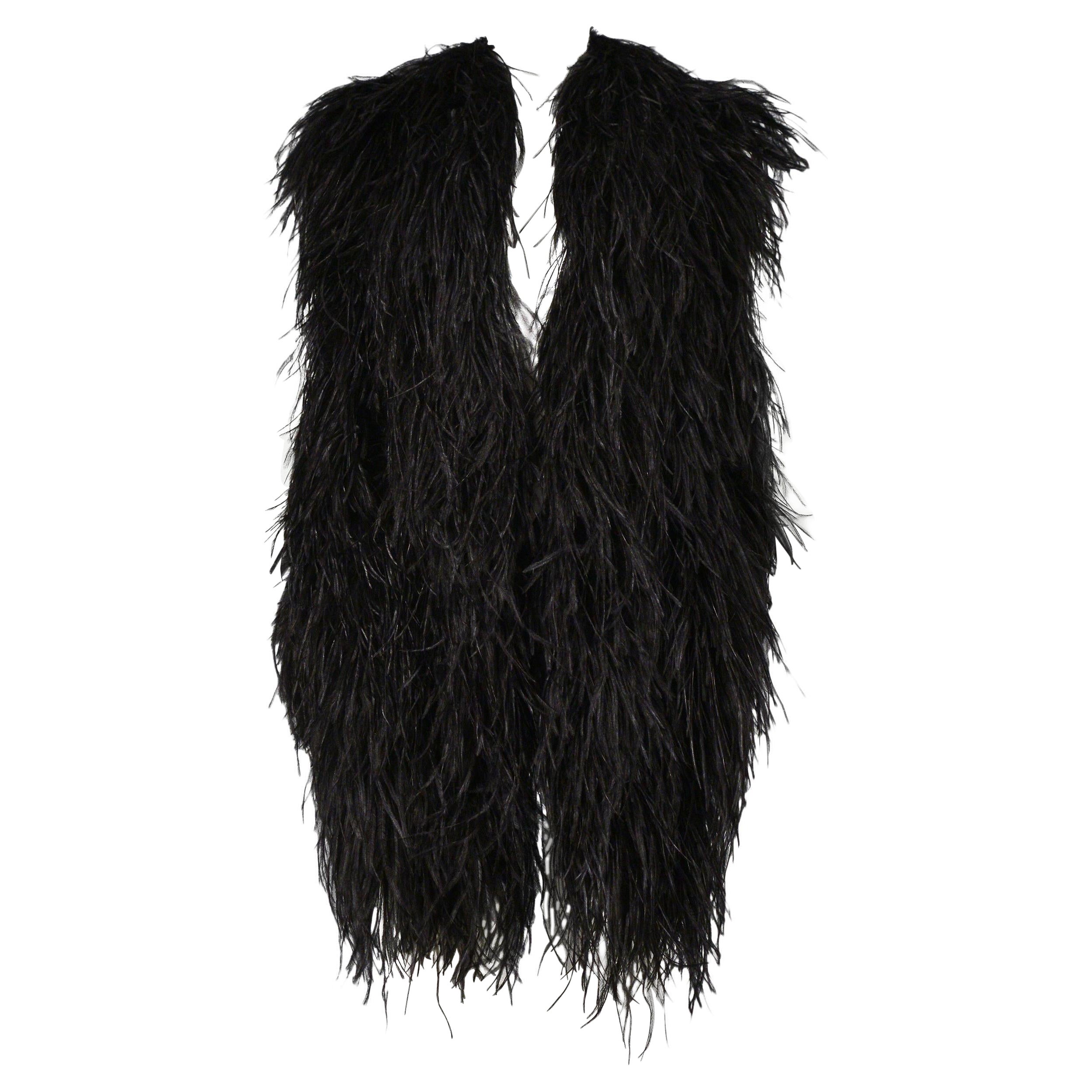 Rare Maison Martin Margiela Black Feather Vest 2004-05