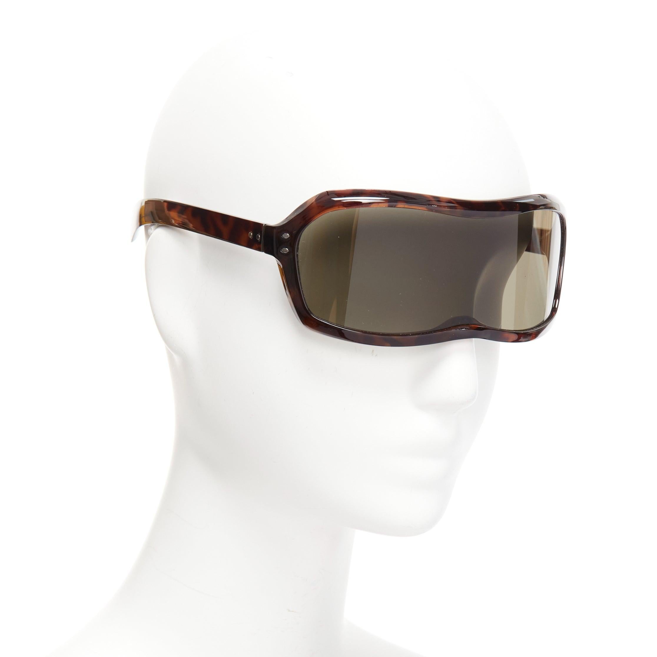 raras gafas de sol MAISON MARTIN MARGIELA Incognito marrón con visera de carey Gris en venta