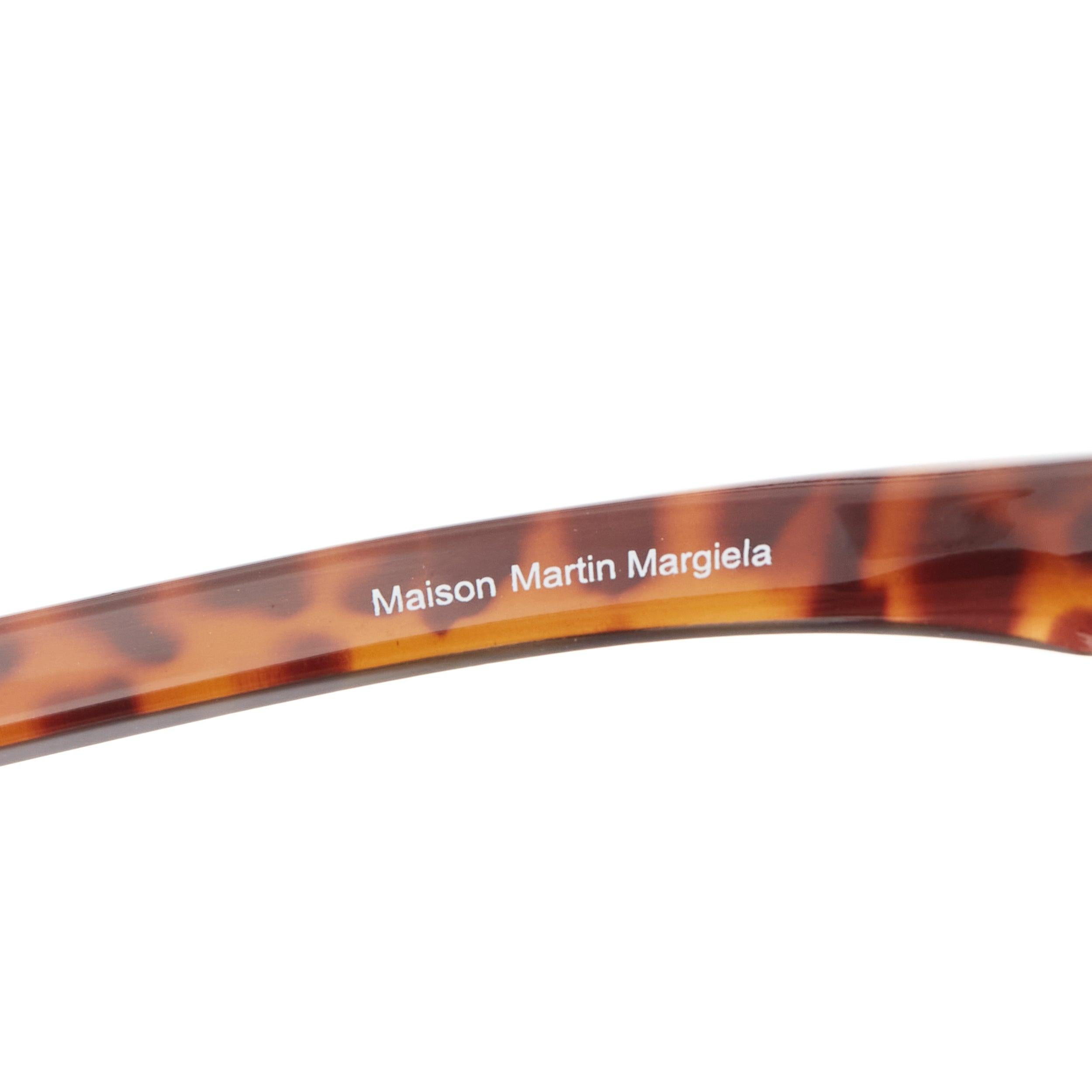 raras gafas de sol MAISON MARTIN MARGIELA Incognito marrón con visera de carey en venta 3