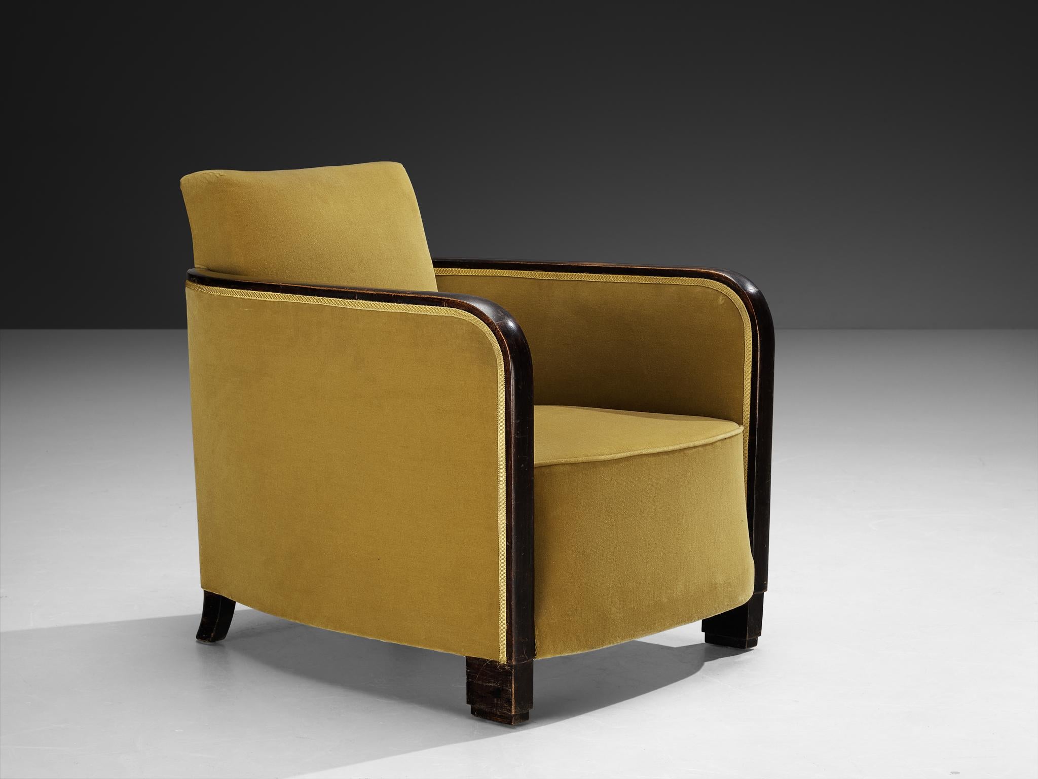 Rare Maison Soubrier Pair of Late 1920s Art Deco Armchairs In Good Condition For Sale In Waalwijk, NL