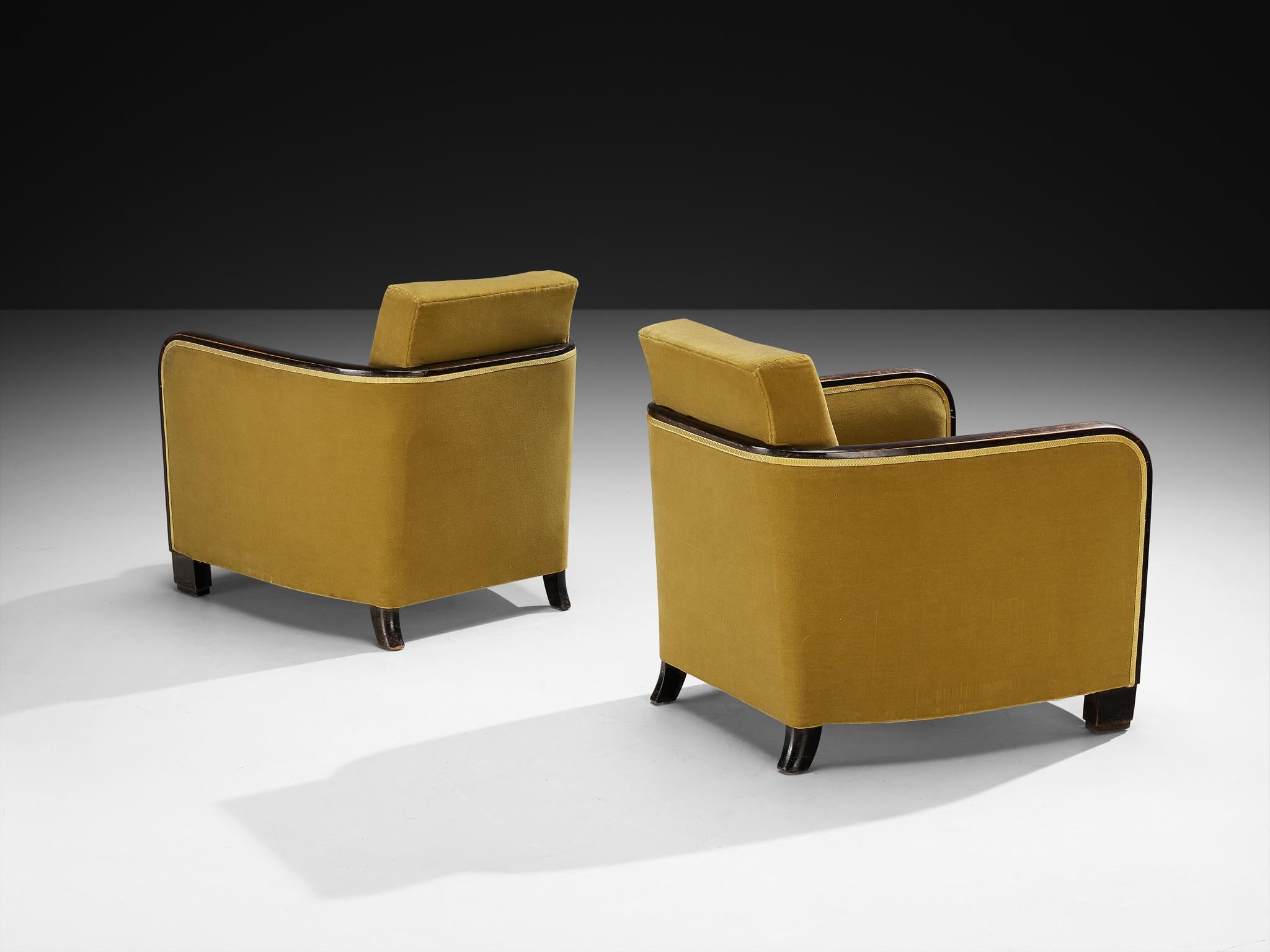 Rare Maison Soubrier Pair of Late 1920s Art Deco Armchairs For Sale 2
