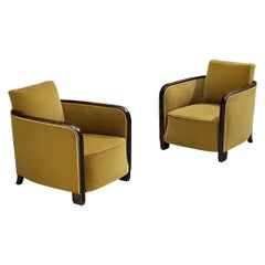 Rare Maison Soubrier Pair of Late 1920s Art Deco Armchairs