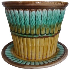 Rare Majolica Asparagus Jardiniere, circa 1880