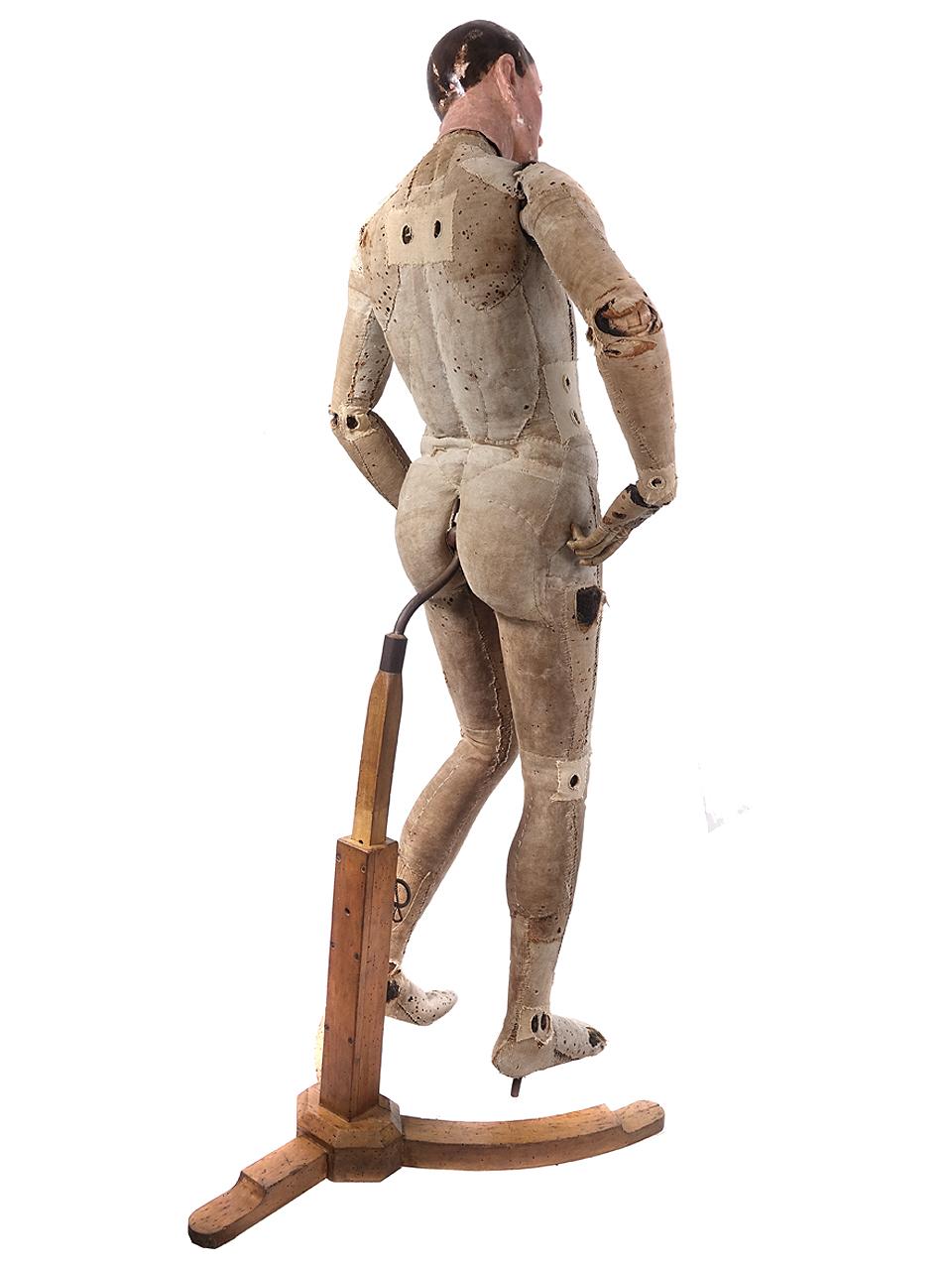 This rare male full size mannequin is attributed to Francois-Pierre Guillois, late 18th-early 19th century. There hasn't been much information regarding this particular type of lay figure, indeed these are exceptionally rare, until fairly recently