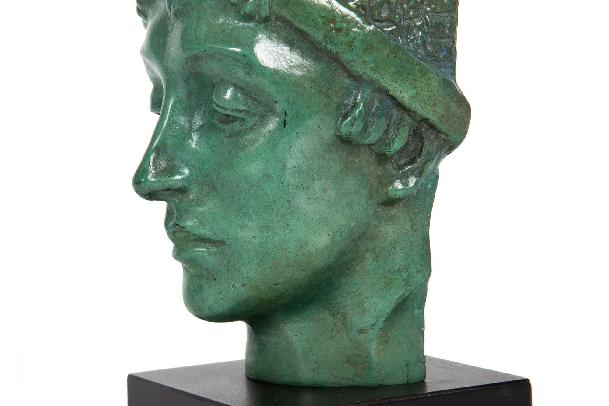 Rare Malvina Hoffman Antique Bronze Sculpture “Mask of Anna Pavlova