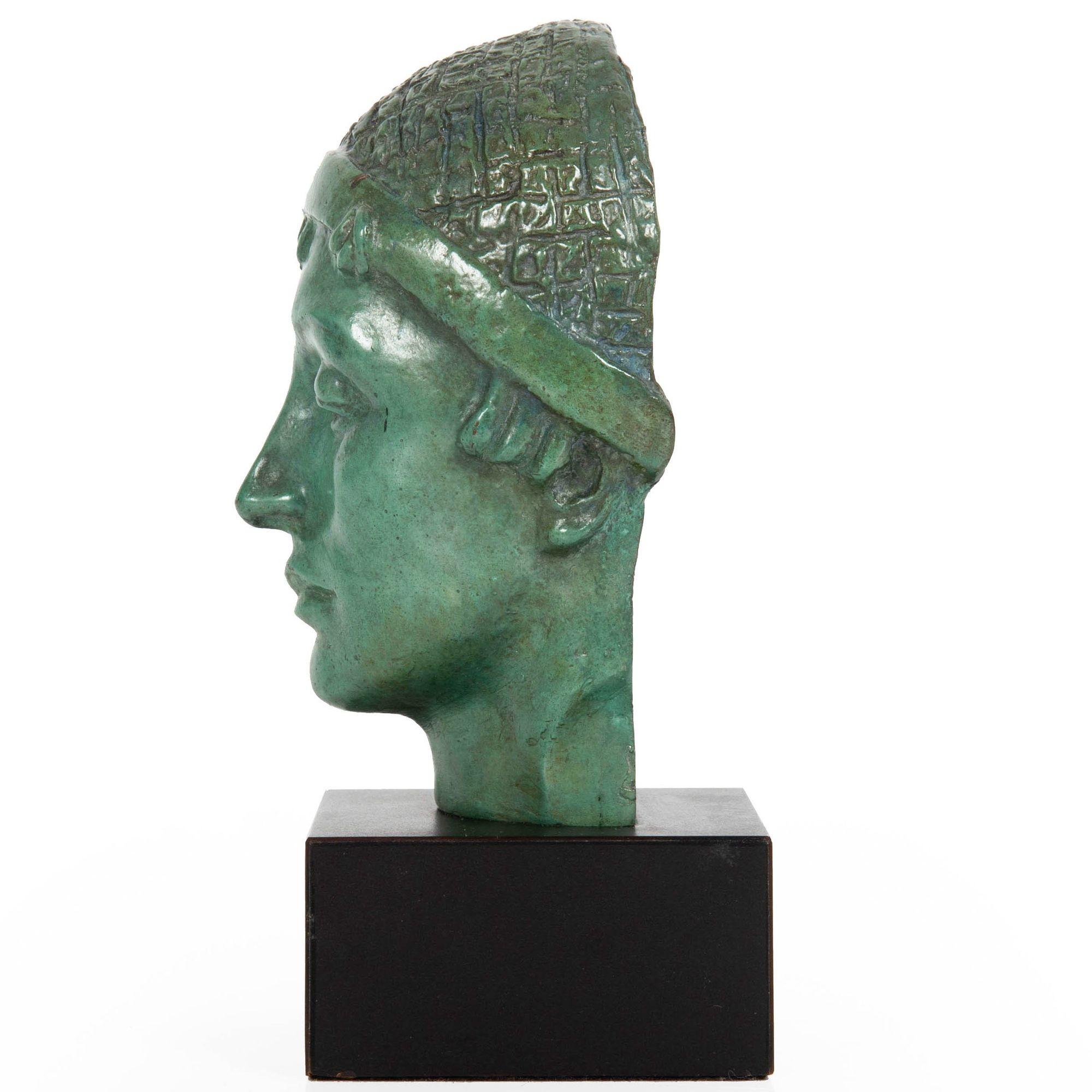 American Rare Malvina Hoffman Antique Bronze Sculpture “Mask of Anna Pavlova