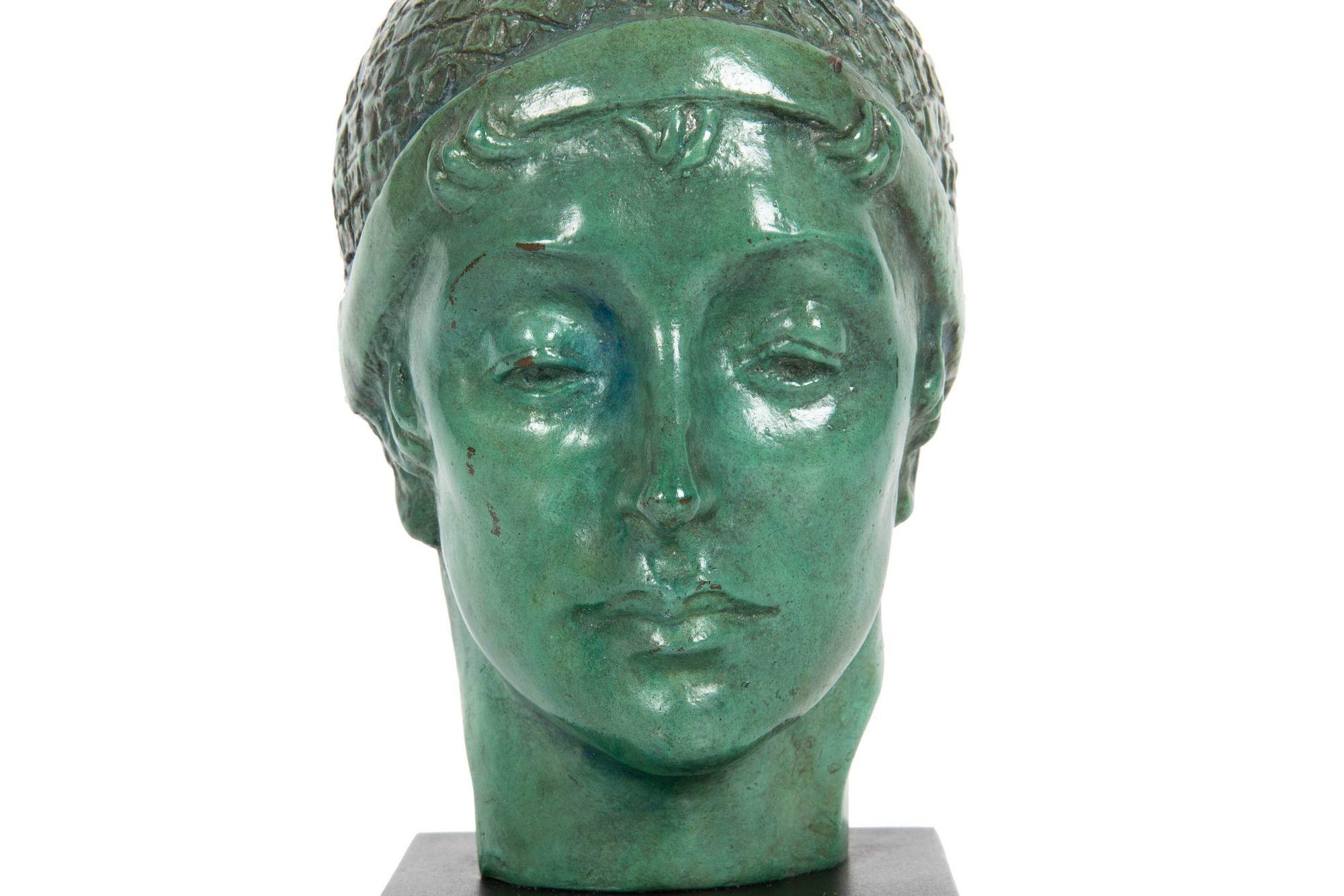 Rare Malvina Hoffman Antique Bronze Sculpture “Mask of Anna Pavlova