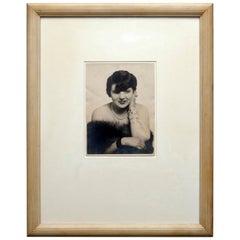 Rare Man Ray Hand Signed Black and White Photography of Gigi, 1927