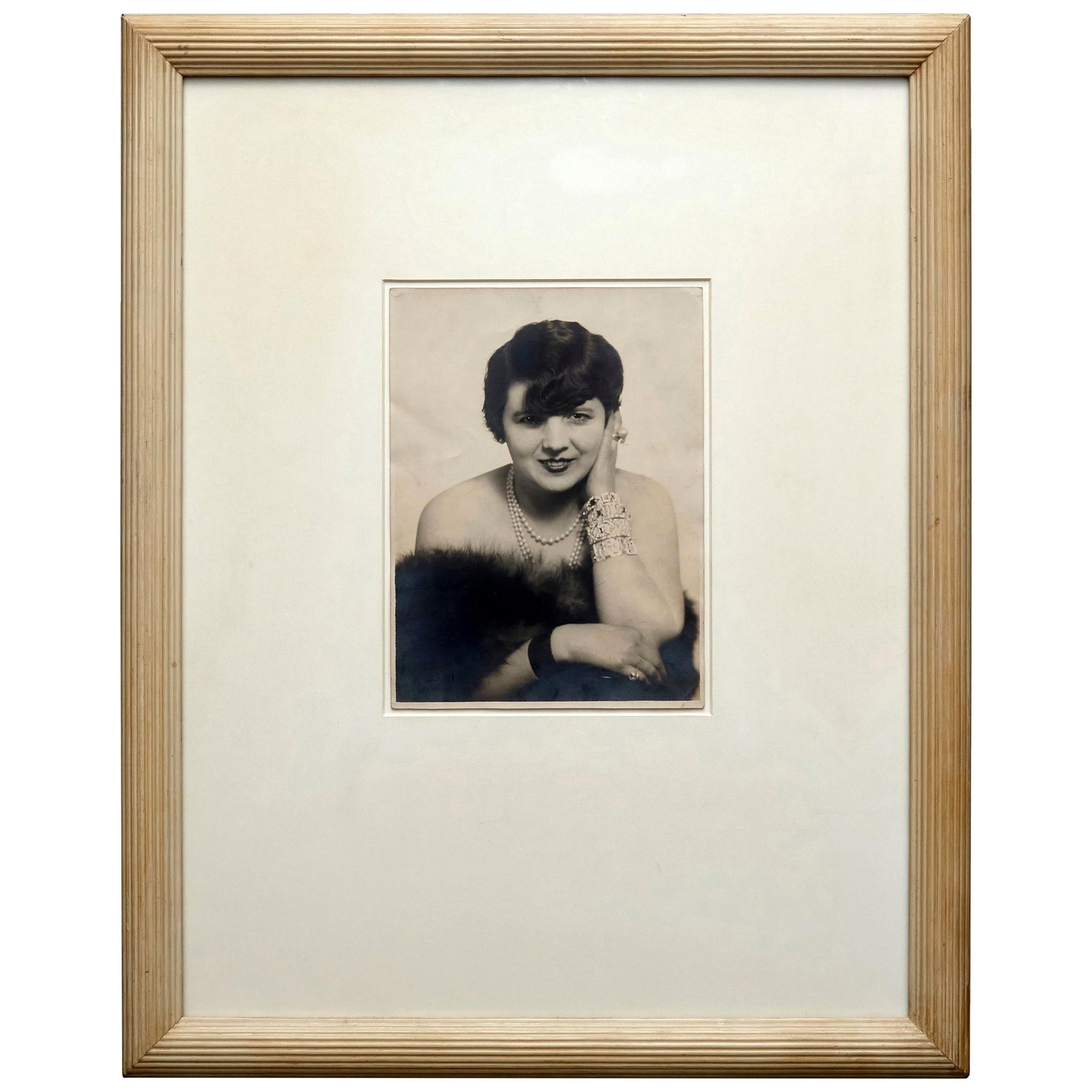 Rare Man Ray Hand Signed Black and White  Photography of Gigi, 1927 For Sale