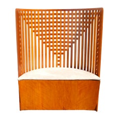Raro esemplare di Charles Rennie Mackintosh Willow Trone Poltrona Sedia Panca Alta