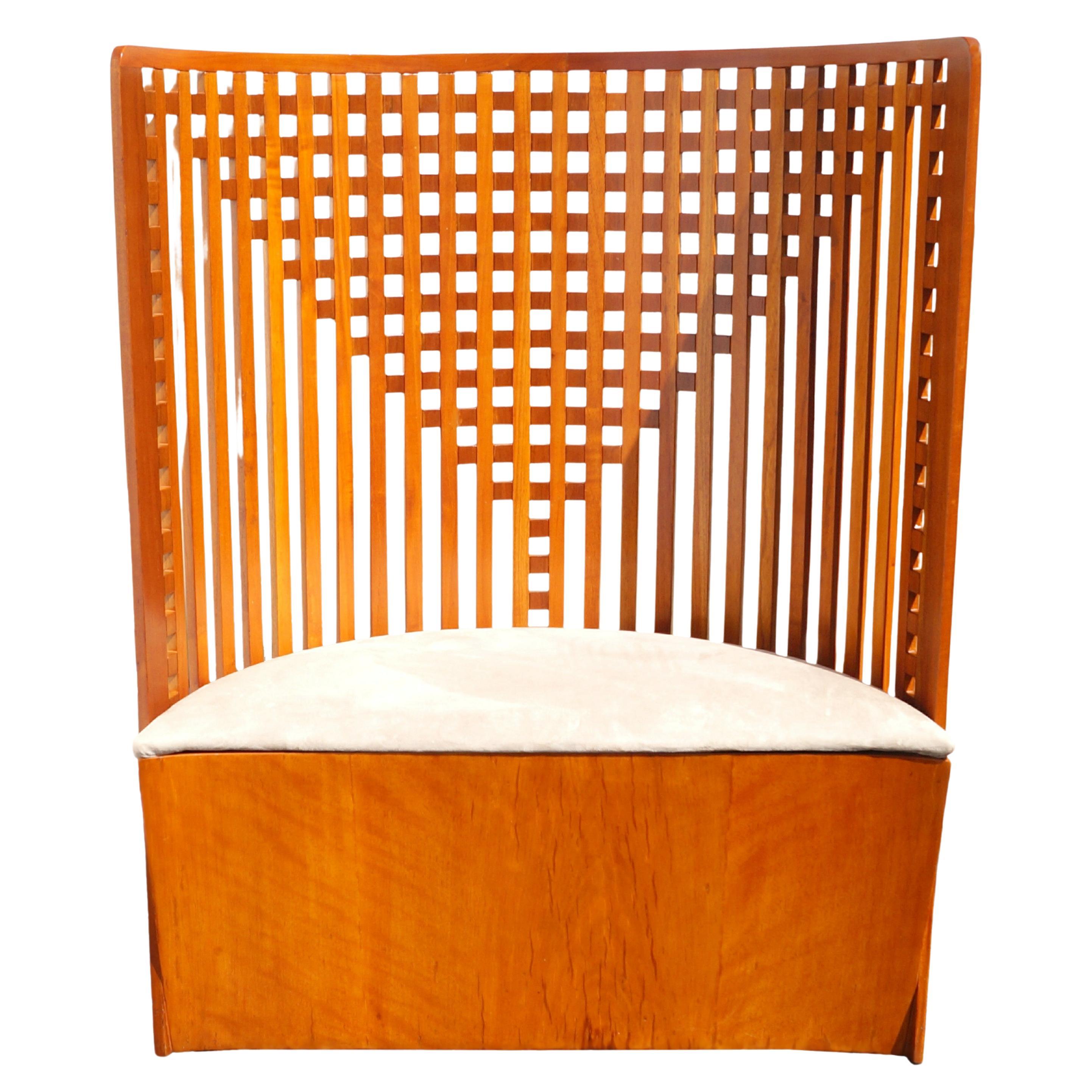Seltene Art von Charles Rennie Mackintosh Willow Trone Armchair Chair Tall Bench