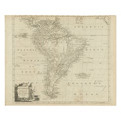 Seltene Karte Südamerikas von Chili, La Plata, Paraguay, Brasilien, Peru, um 1775