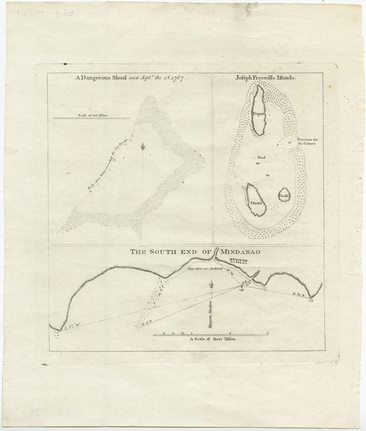 Rare Map of the Philippines; Joseph Freewills Island & Mindanao South End, 1773